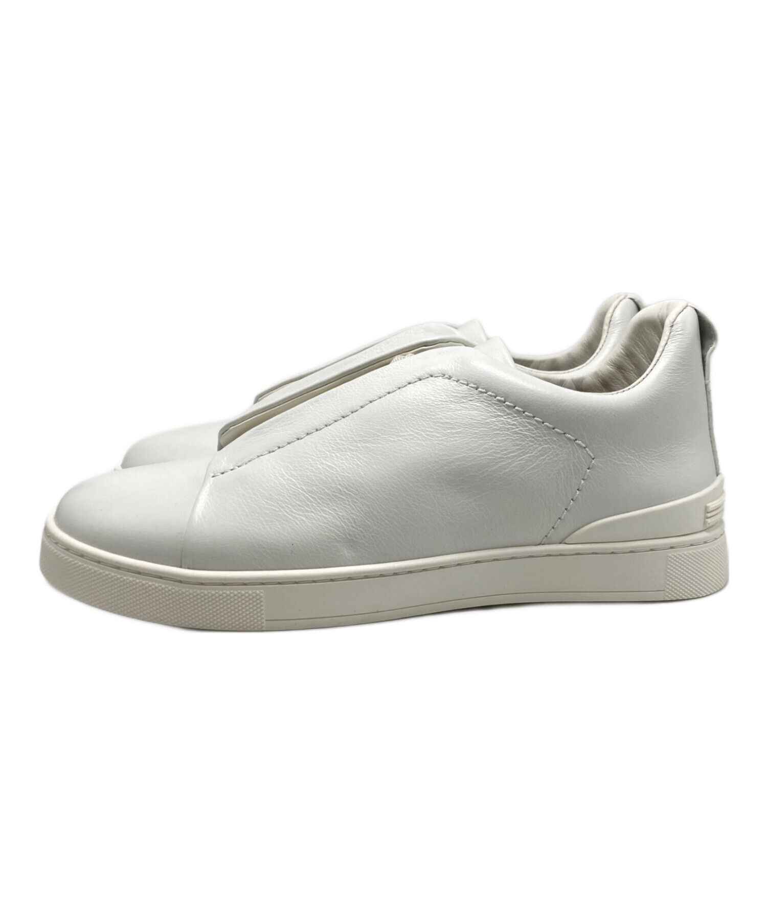 中古・古着通販】ZEGNA (ゼニア) スリッポン ホワイト サイズ:SIZE US6 