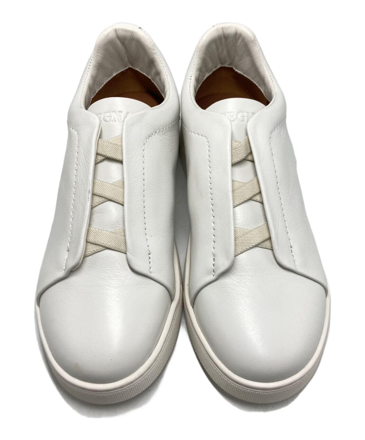 中古・古着通販】ZEGNA (ゼニア) スリッポン ホワイト サイズ:SIZE US6 