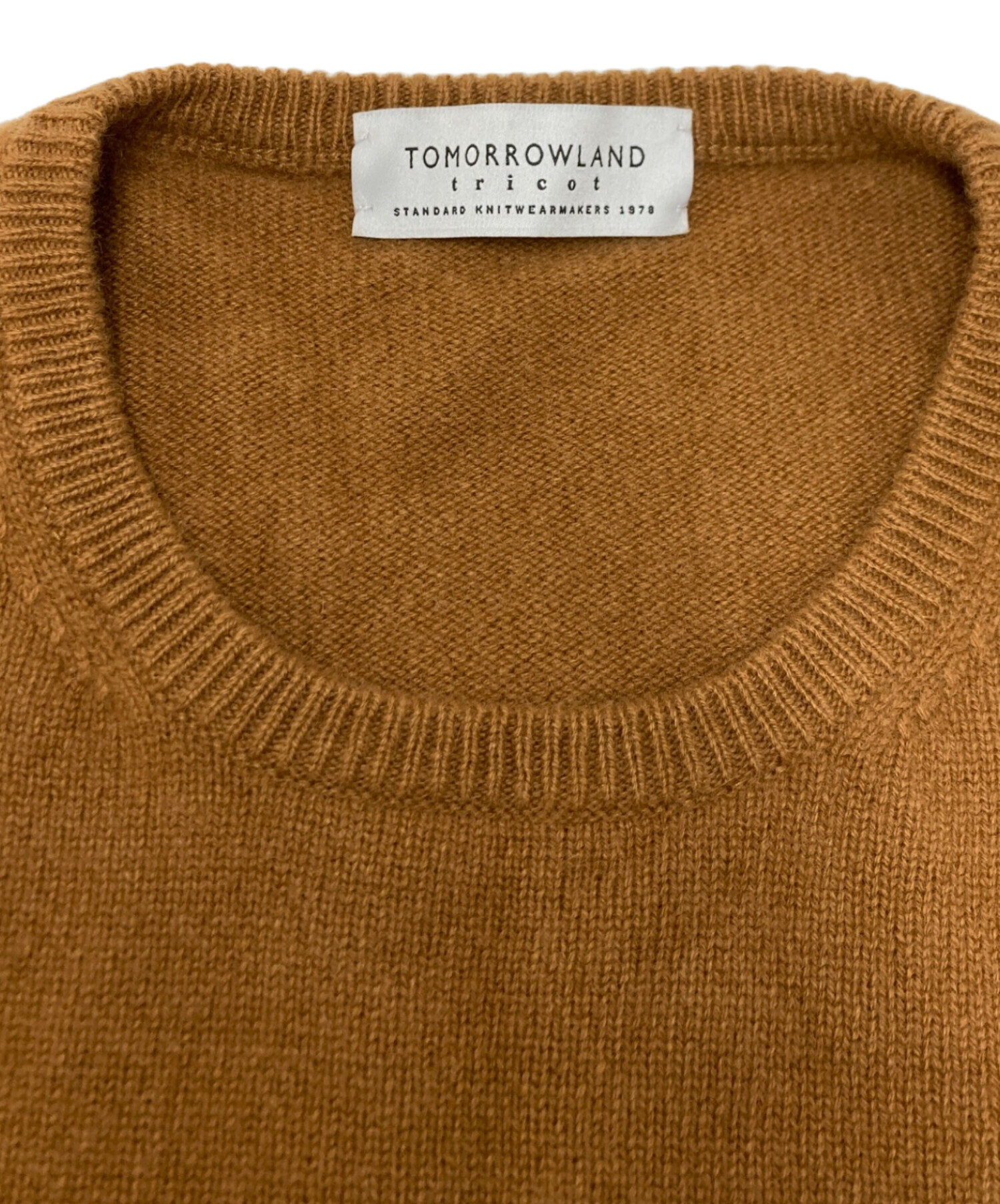 美品】トゥモローランド トリコ クルーネックニット ブラウン XS 