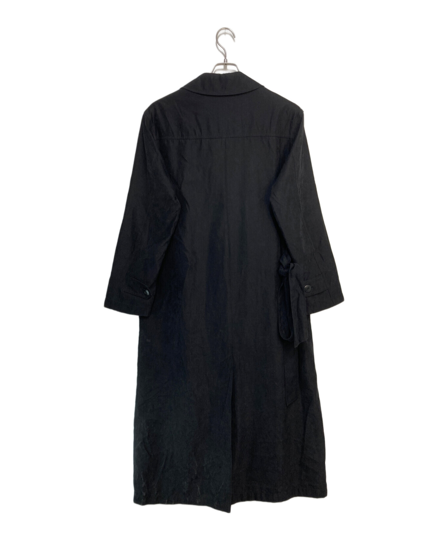 London fog ロンドンフォグ トレンチコート ブラック 黒 ライナー付き 中古・古着通販】LONDON FOG (ロンドンフォグ) ベルテッドステンカラー