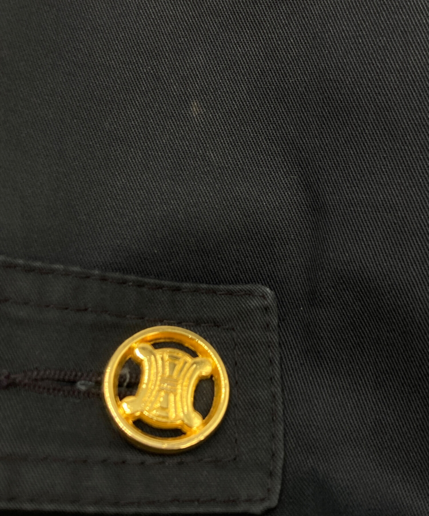 CELINE セリーヌ　トレンチコート　金ボタン　トリオンフ　ベルト　Aライン CELINE セリーヌ コート ロングコート トリオンフ – VINTAGE