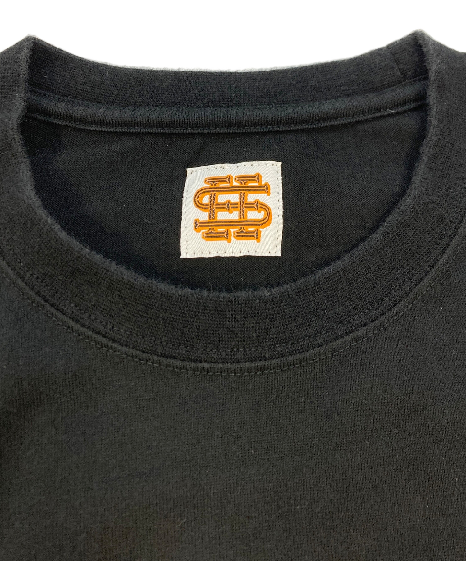 中古・古着通販】SEESEE (シーシー) ロゴ刺繍Tシャツ ブラック サイズ