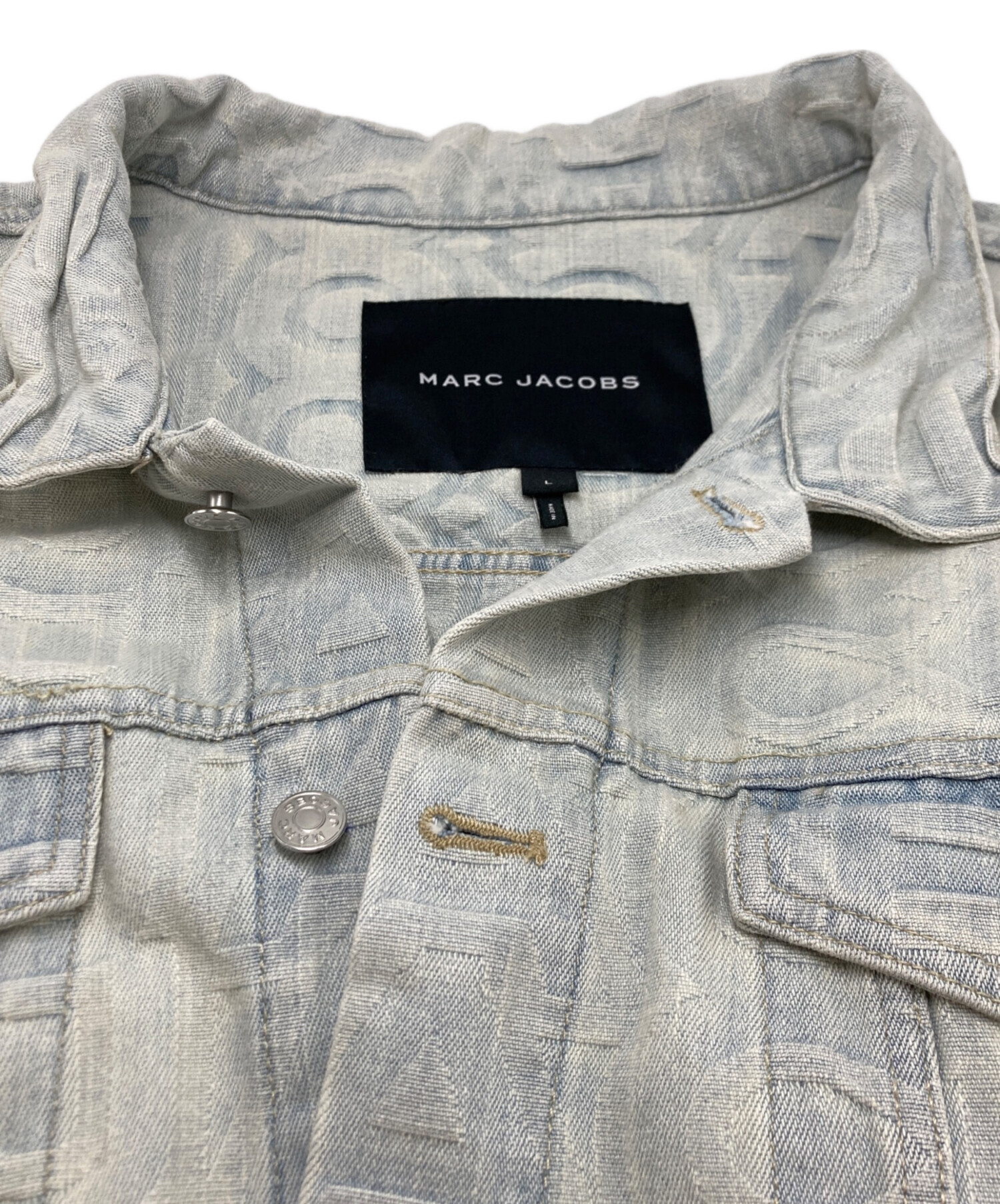 MARC JACOBS モノグラム デニムジャケット 中古・古着通販】MARC JACOBS (マークジェイコブズ) モノグラム