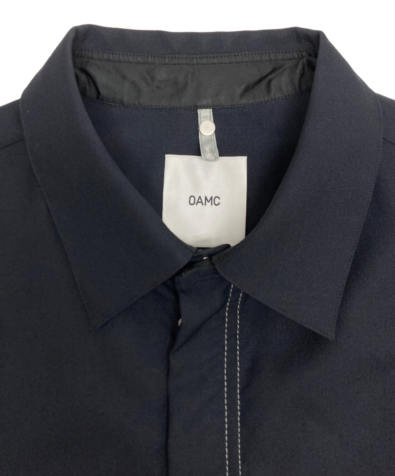 新品同様 OAMC ウールシャツジャケット ネイビーM 新品同様 OAMC ウールシャツジャケット ネイビーM 絶版初期モデル