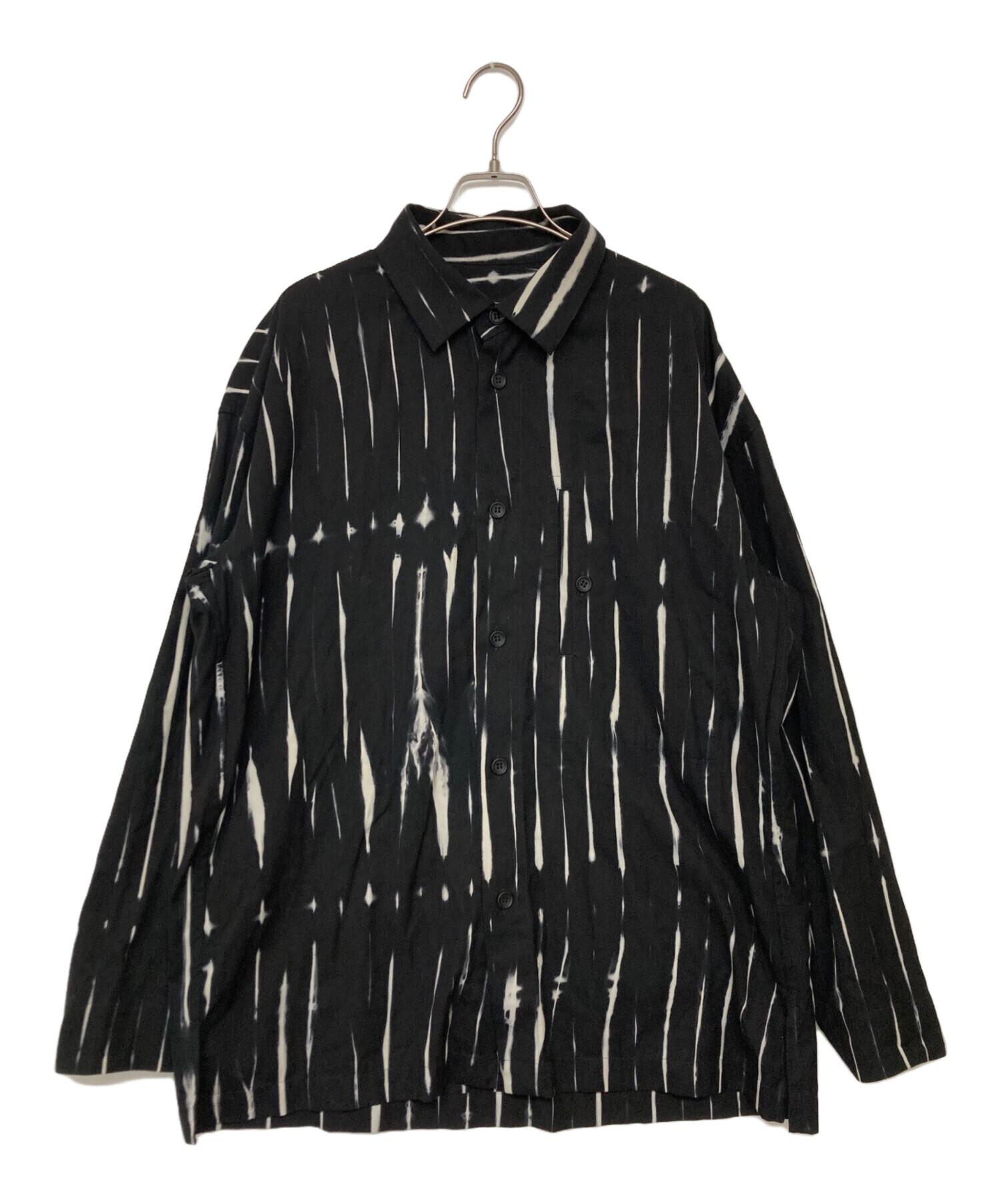 中古・古着通販】IM MEN (アイム メン) GIFT 絞り染シャツ ブラック