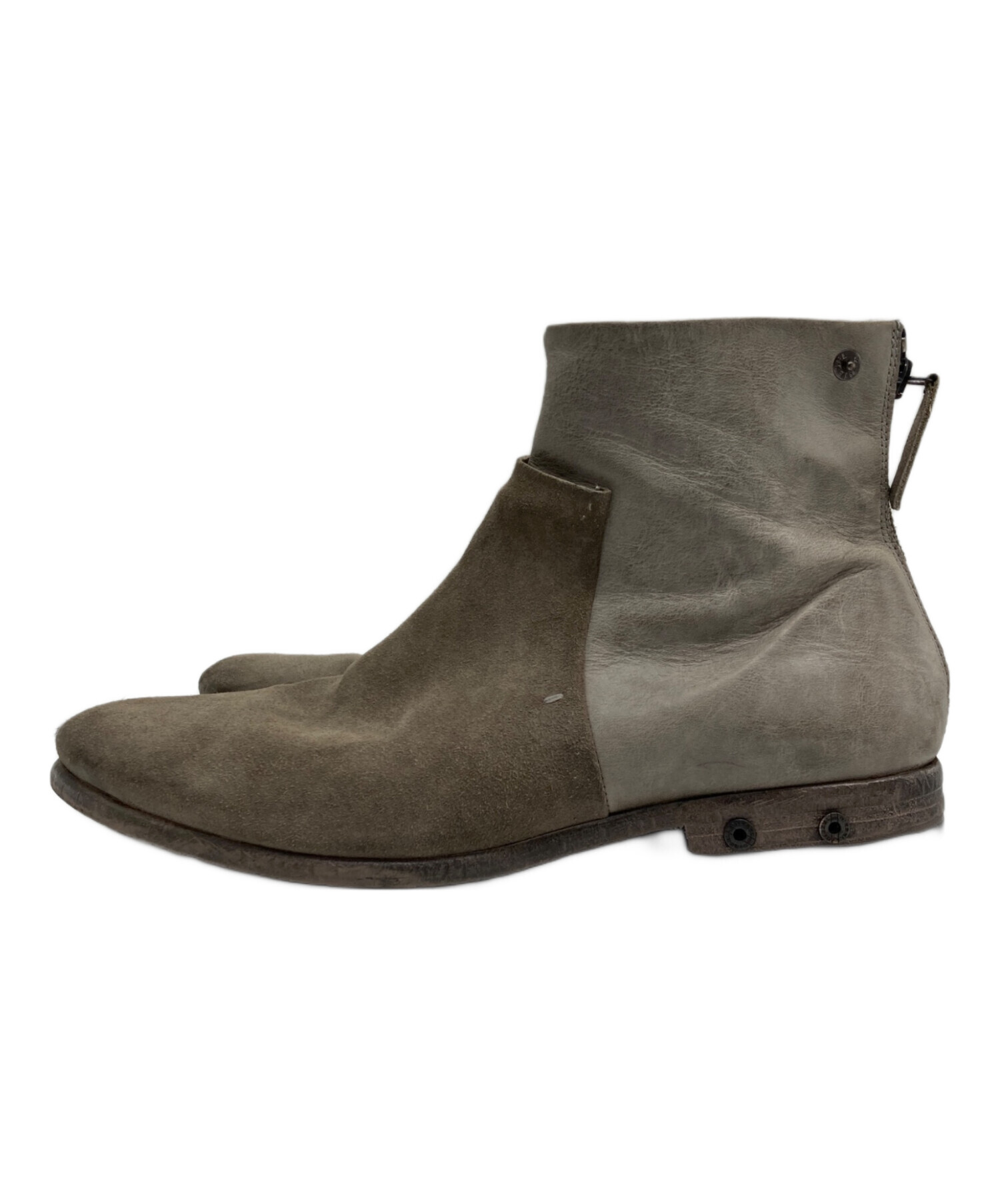 中古・古着通販】DIESEL (ディーゼル) スエード切替ブーツ グレー 