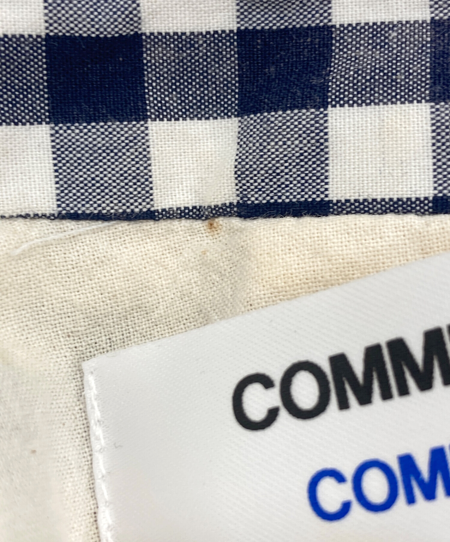 コムデギャルソン ギンガムチェック 変形ジャケット ネイビー 中古・古着通販】COMME des GARCONS COMME des GARCONS