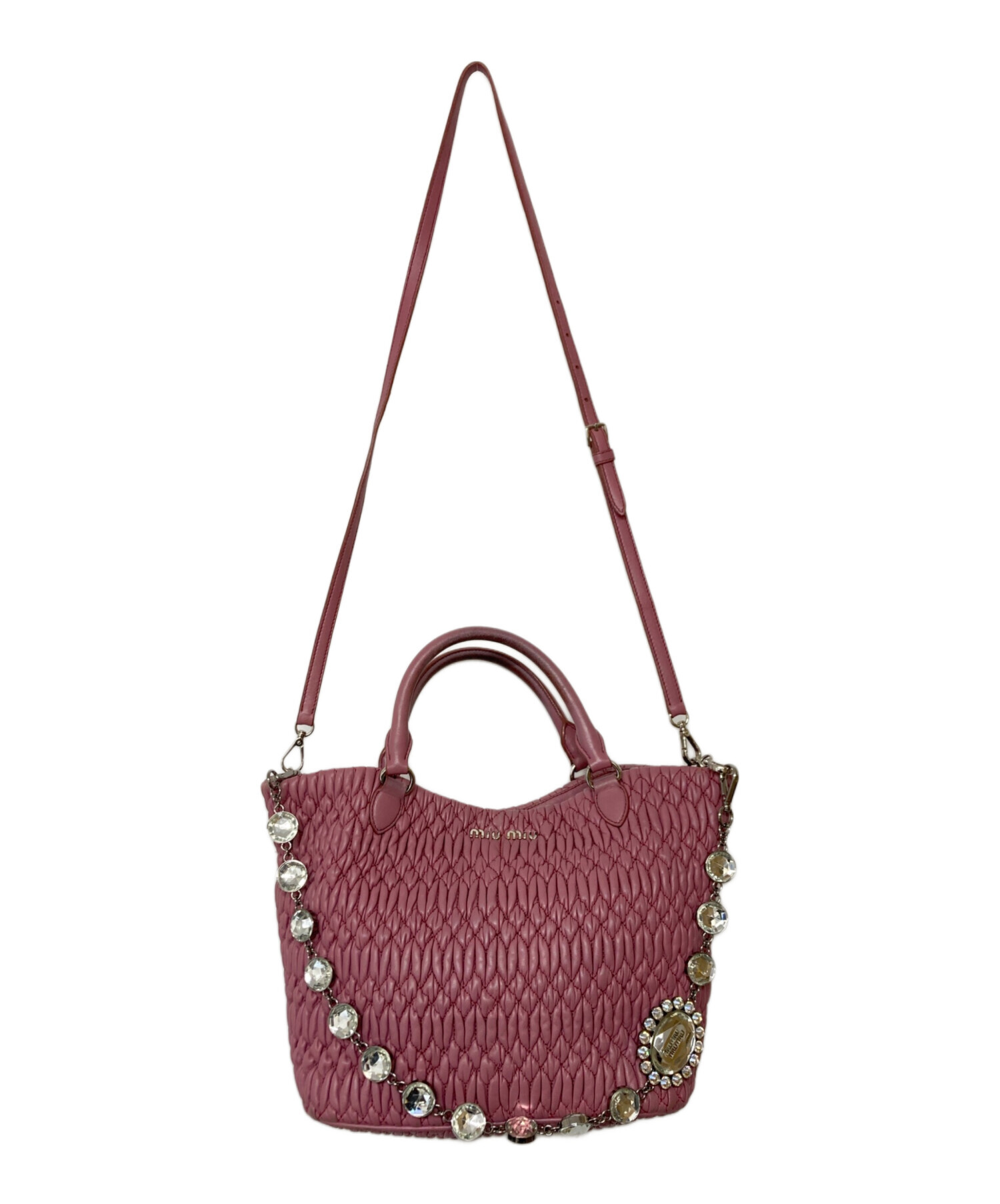中古・古着通販】MIU MIU (ミュウミュウ) ナッパクリスタル ショルダー
