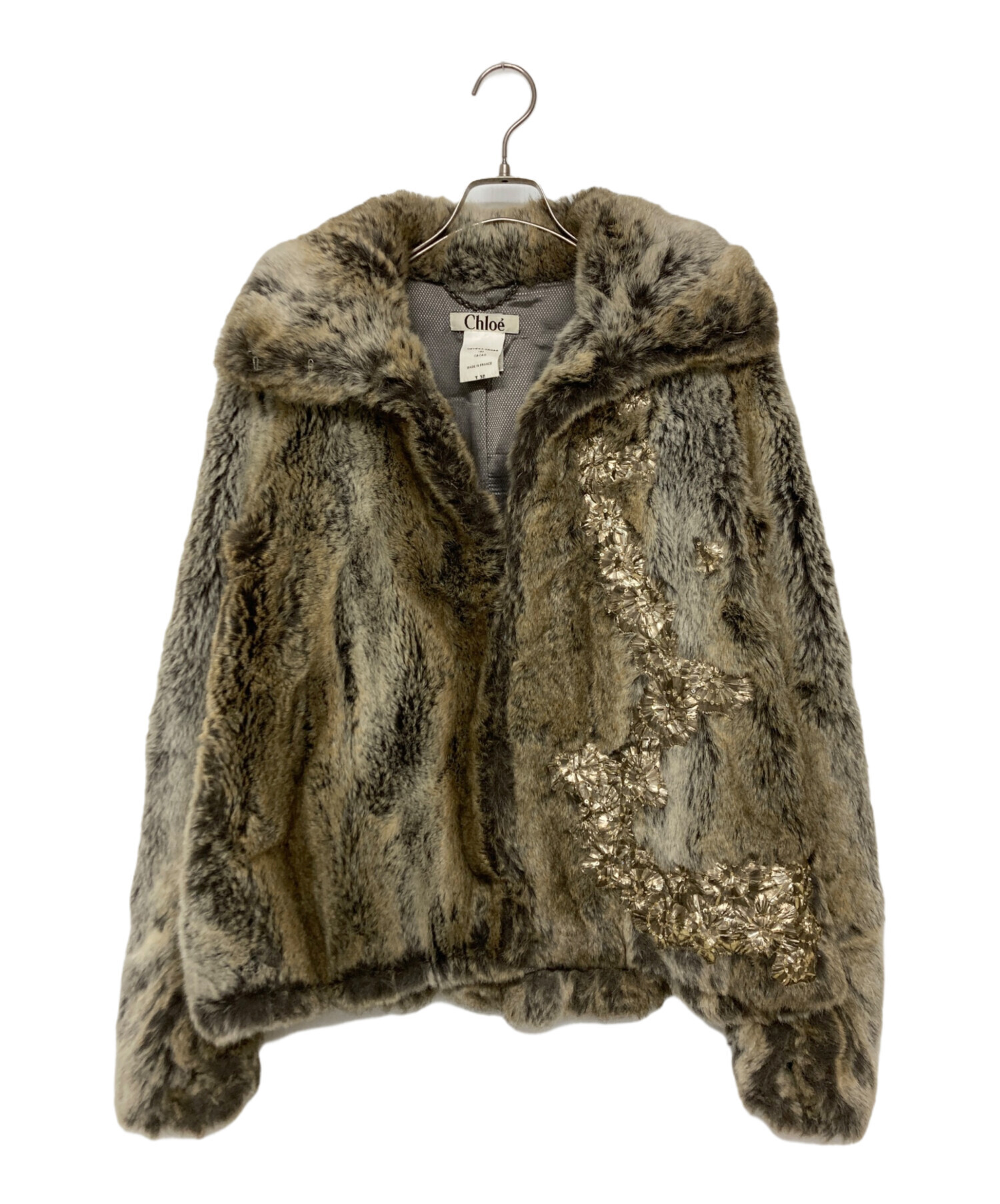 中古・古着通販】Chloe (クロエ) ファージャケット ベージュ サイズ