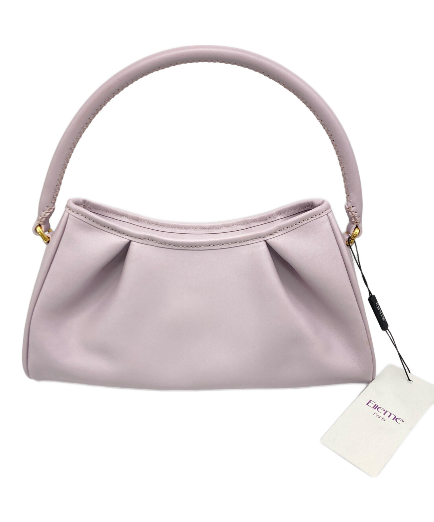 elleme レザー ミニ ハンドバッグ レディース ピンク ワンハンドル 