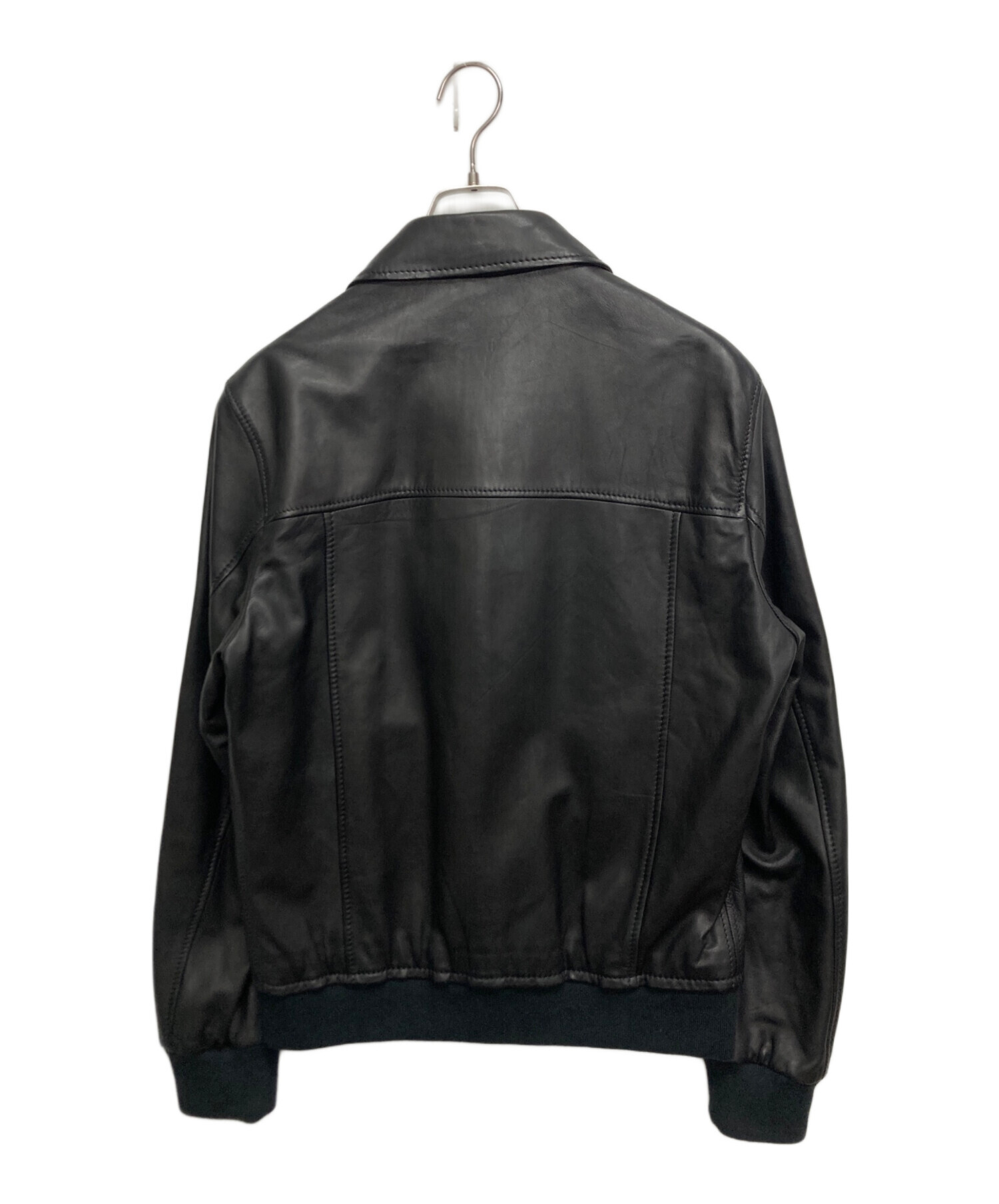 中古・古着通販】BOSS (ボス) ラムレザージャケット ブラック サイズ