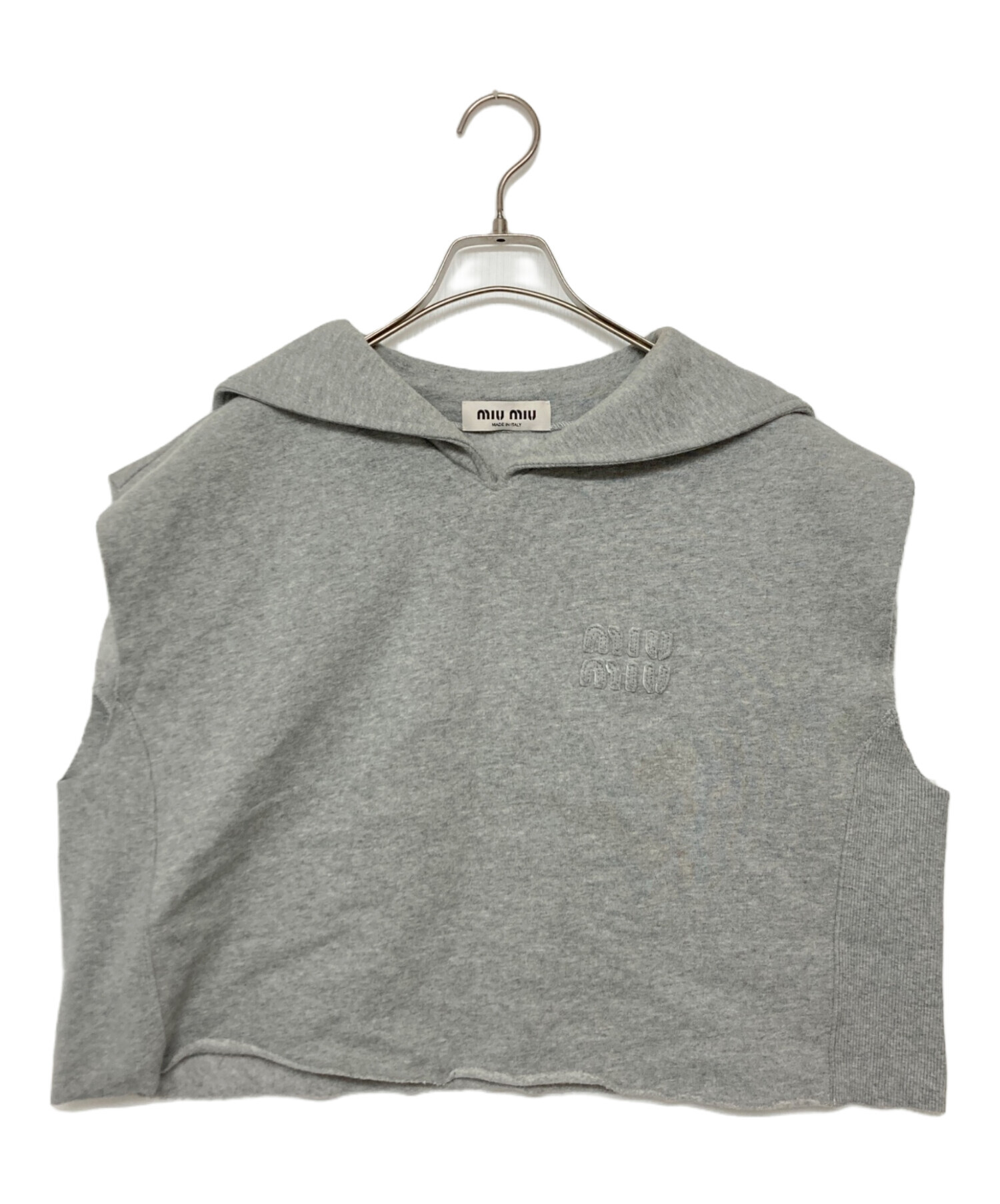 miumiu ノースリーブシャツ 日本S〜Mサイズ相当 タグ有り miumiu