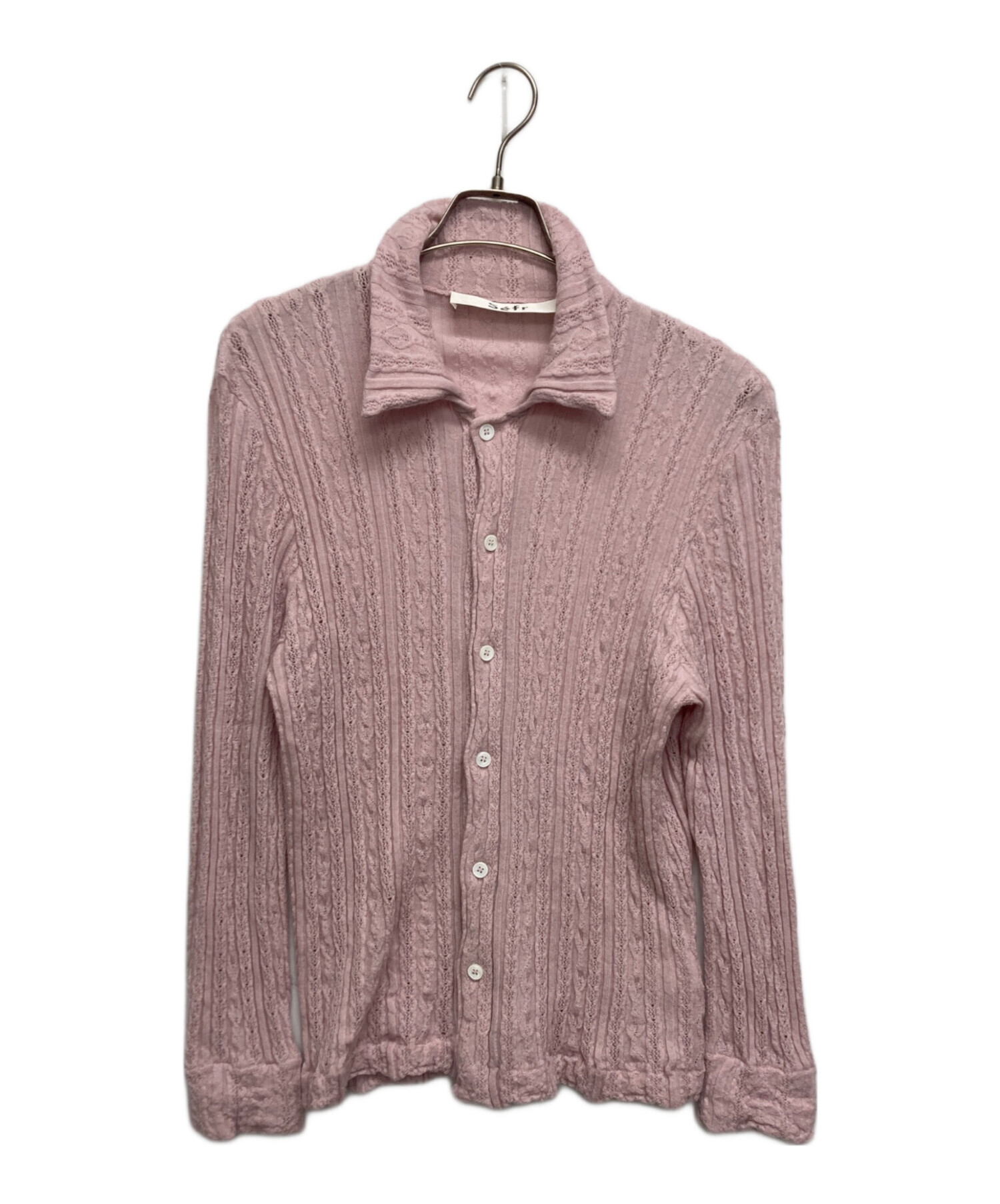 中古・古着通販】Sefr (セファ) RIKU SHIRT ウールシャツ ピンク