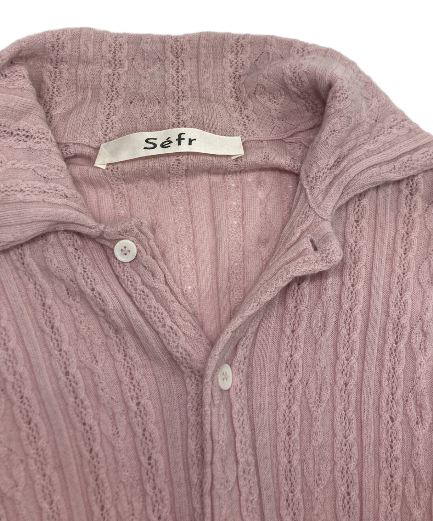 中古・古着通販】Sefr (セファ) RIKU SHIRT ウールシャツ ピンク