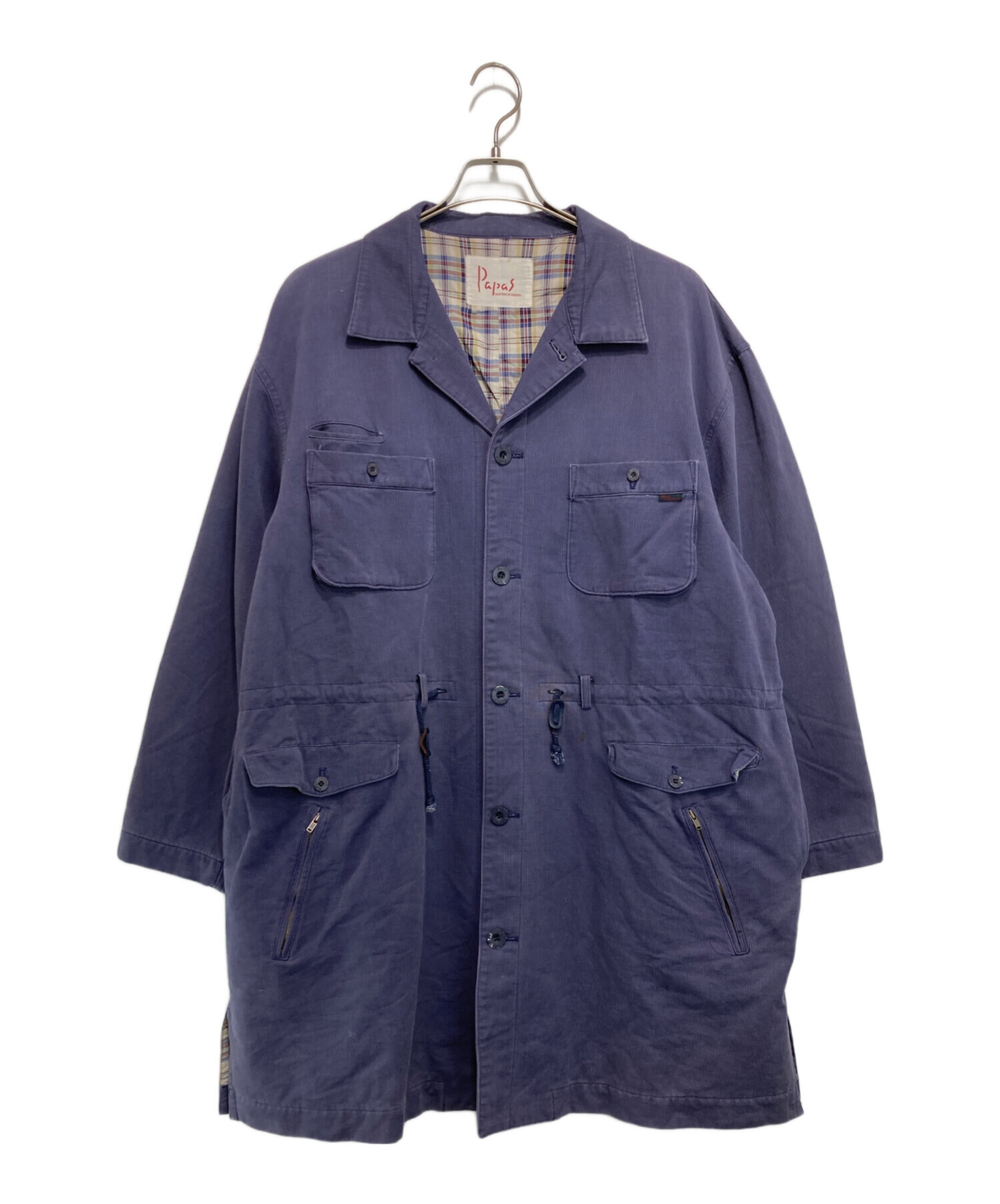 中古・古着通販】PAPAS (パパス) [古着]コーデュロイコート ネイビー