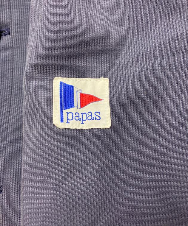 【値下未使用タグ付】Papas細コーディロダークネイビー ストレート33 中古・古着通販】PAPAS (パパス) [古着]コーデュロイコート ネイビー