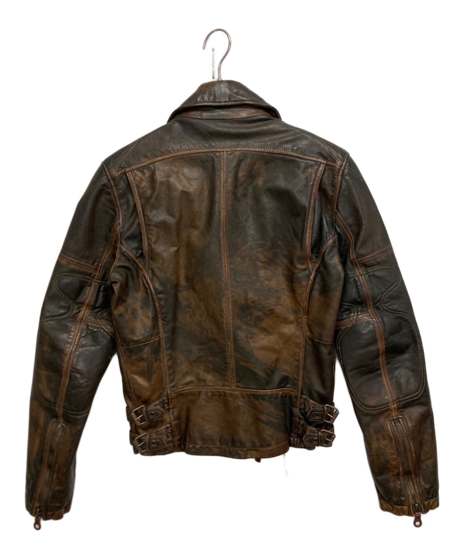 中古・古着通販】DIESEL (ディーゼル) ダブルライダースジャケット