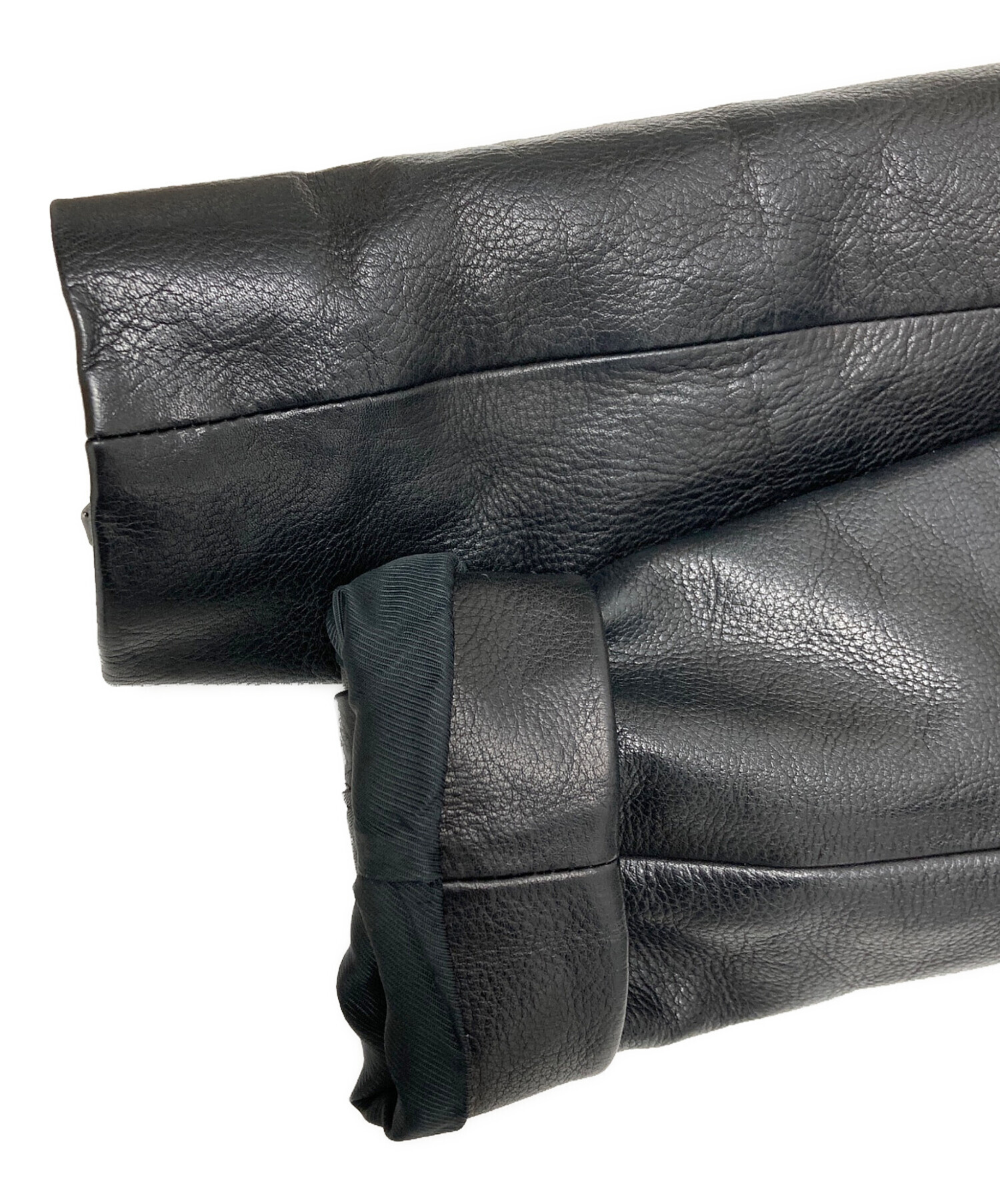 美品⭐️ACNE STUDIOUS カーフレザー　ジャケット　ブラック　リブ　46 中古・古着通販】Acne studios (アクネ ストゥディオス) カーフレザー