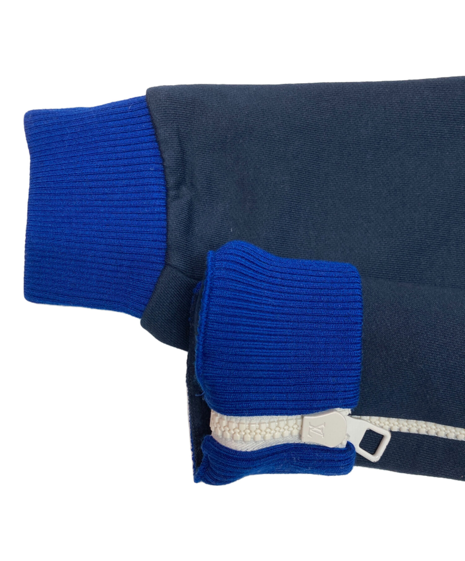 Louis Vuitton ネイビー ニット ハイネック 美品△LOUIS VUITTON ルイヴィトン カシミヤ99% モノグラムフラワー