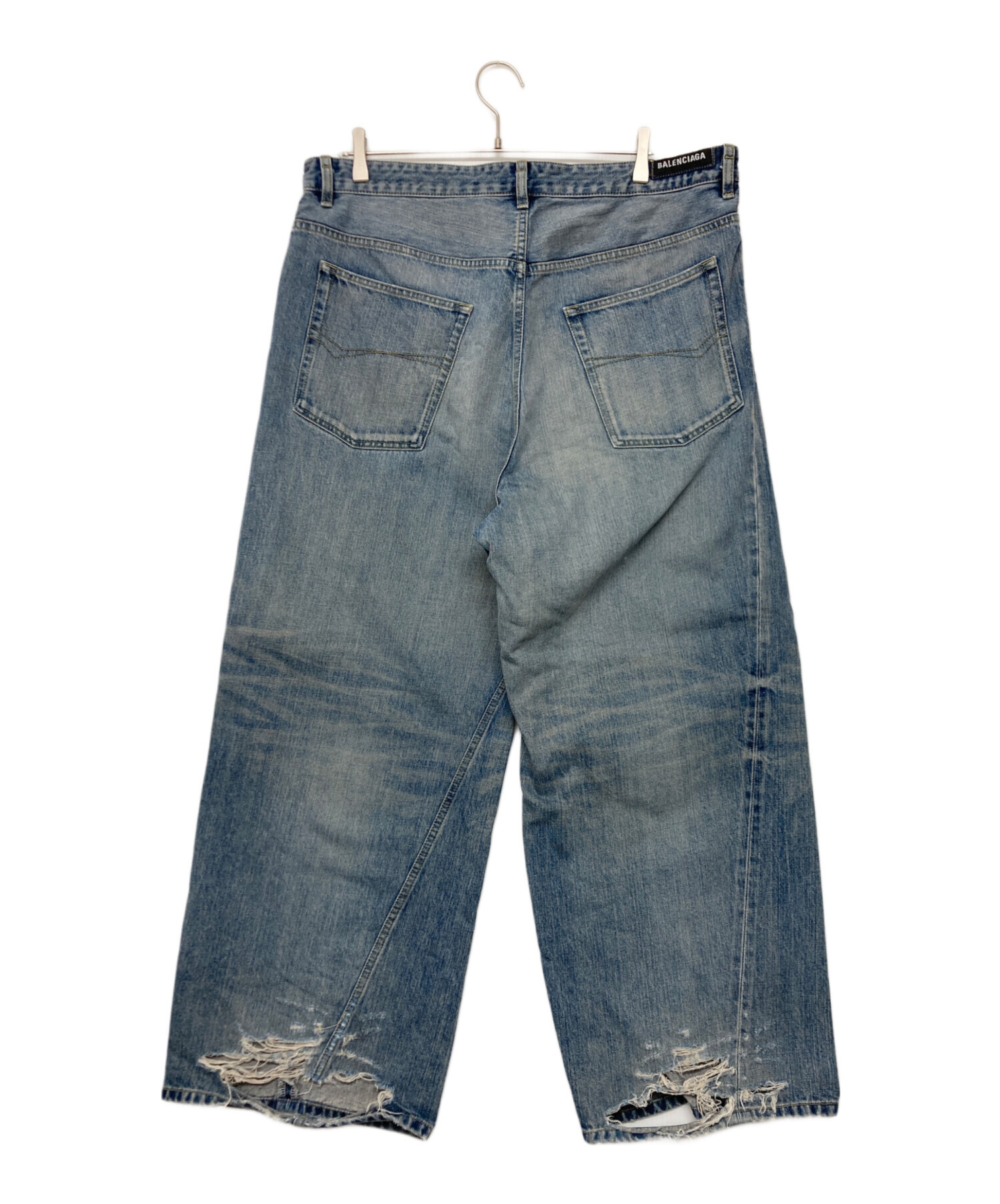[着用回数1回] Balenciaga 定番バギーパンツ　デニム　サイズS 着用回数1回] Balenciaga 定番バギーパンツ デニム サイズS 着用回数1