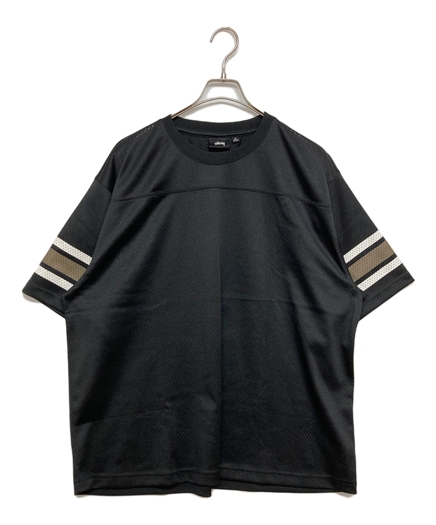 STUSSY ストライプ メッシュシャツ Lサイズ STUSSY ストライプ メッシュシャツ Lサイズ STUSSY ストライプ STUSSY ウェア