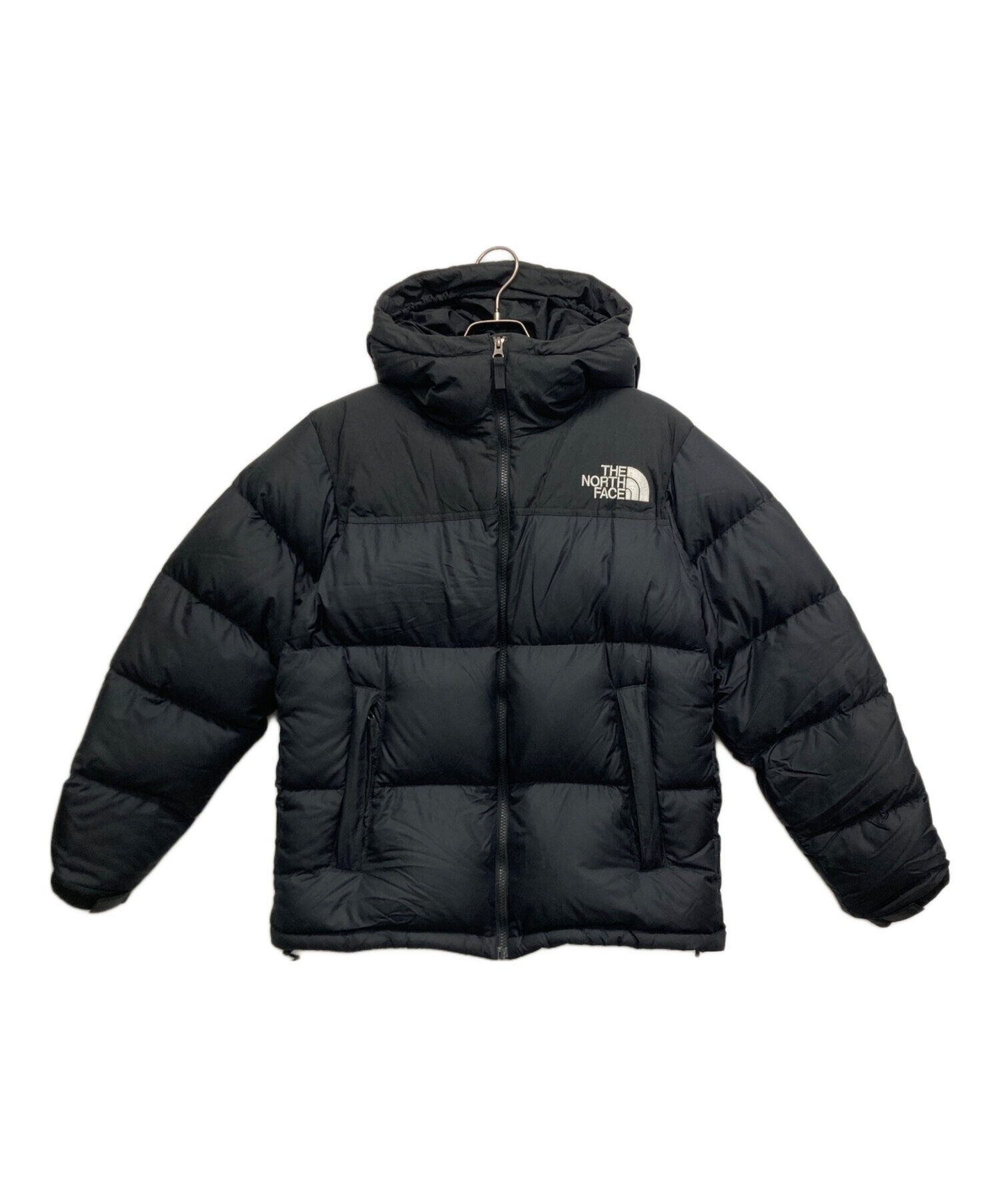 （2、3回着用）THE NORTH FACE NUPTSE HOODIEブラック THE NORTH FACE Nuptse Hoodie ブラック (K) [ザ・ノース・フェイス]