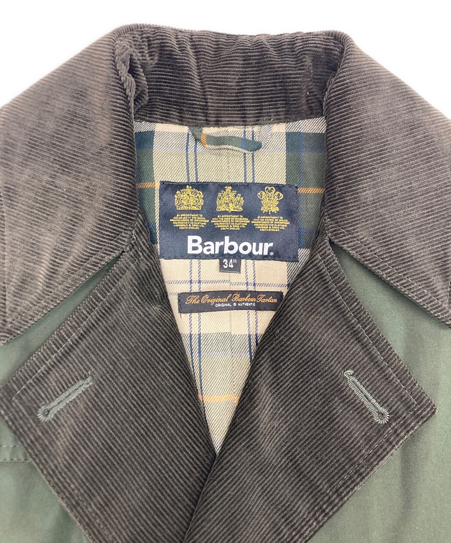 中古・古着通販】Barbour (バブアー) 2レイヤートレンチコート カーキ