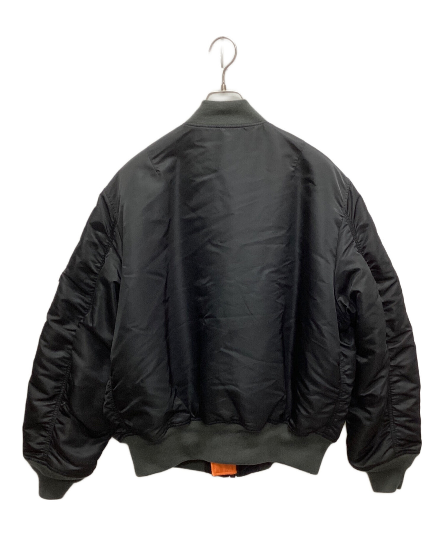 中古・古着通販】ALPHA (アルファ) フルパッチMA-1ジャケット ブラック