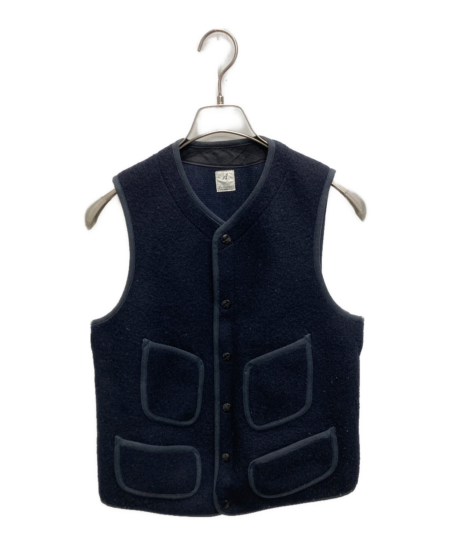 Anatomicaビーチクロスベスト　ネイビー/サイズ38 中古・古着通販】ANATOMICA (アナトミカ) ビーチクロスベスト ネイビー