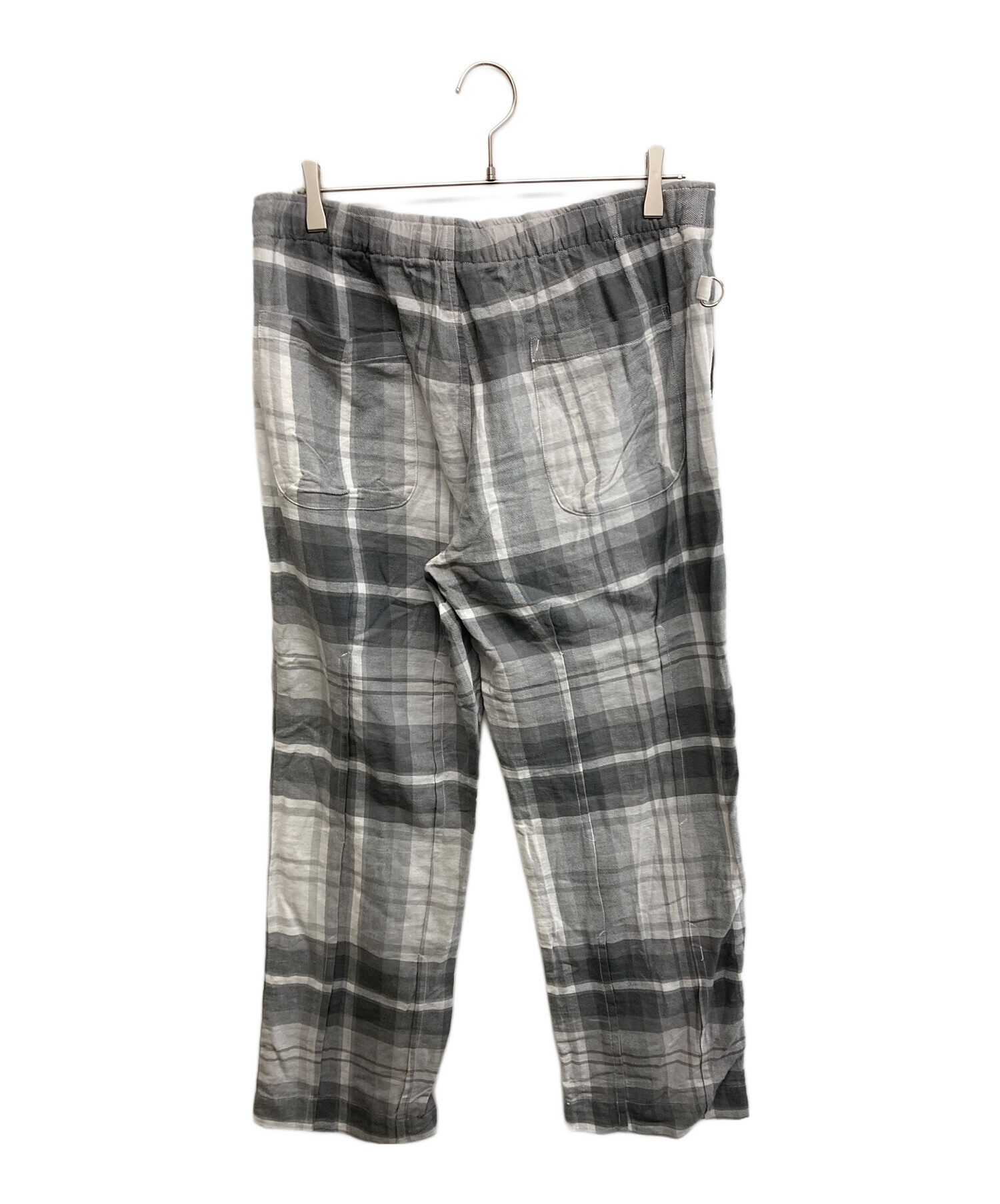 中古・古着通販】UNUSED (アンユーズド) CHECK PANTS グレー サイズ 