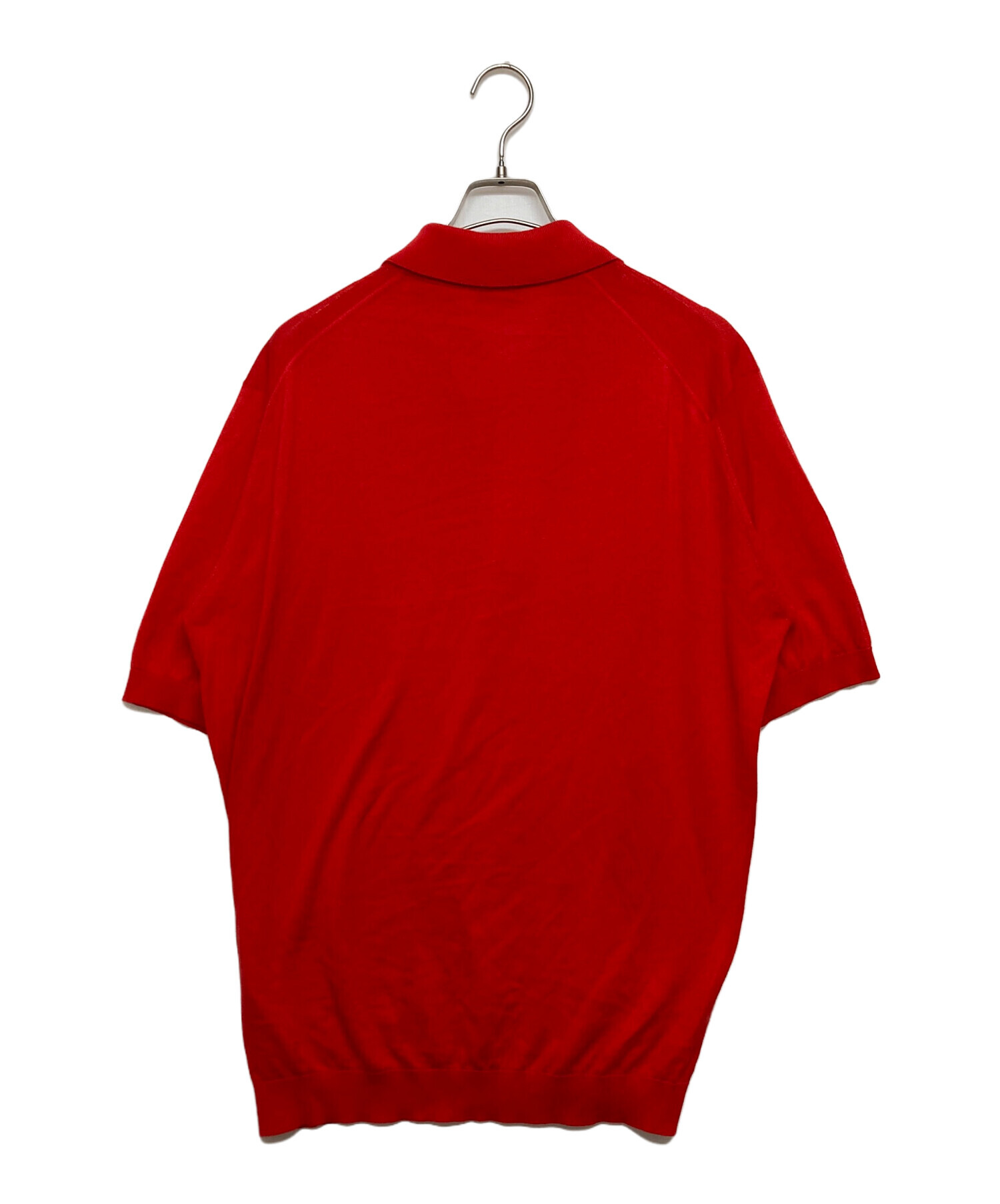 JOHN SMEDLEY レッド ポロシャツ Lサイズ 中古・古着通販】JOHN SMEDLEY (ジョンスメドレー) ニットポロシャツ