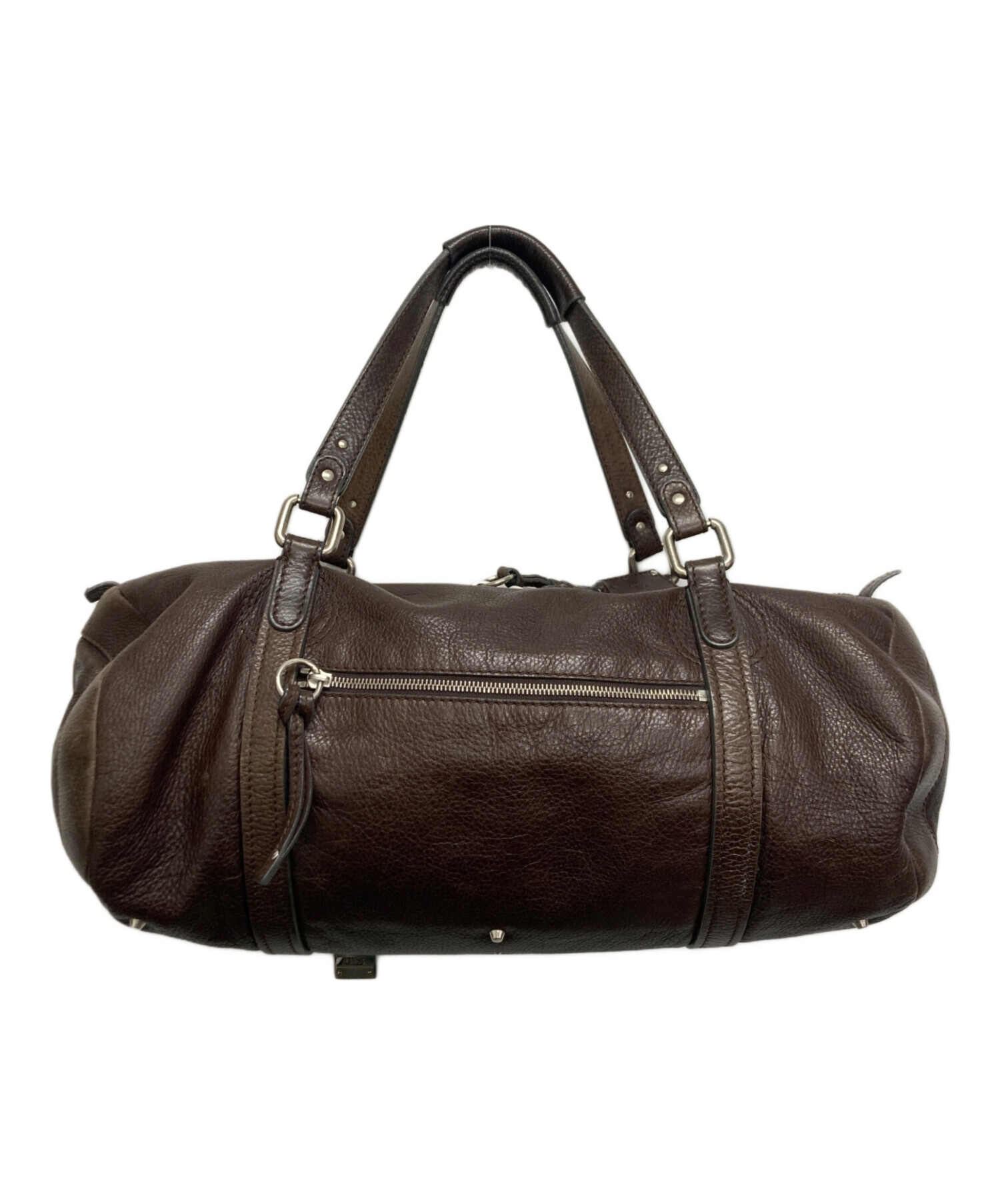 中古・古着通販】Chloe (クロエ) レザーボストンバッグ ブラウン