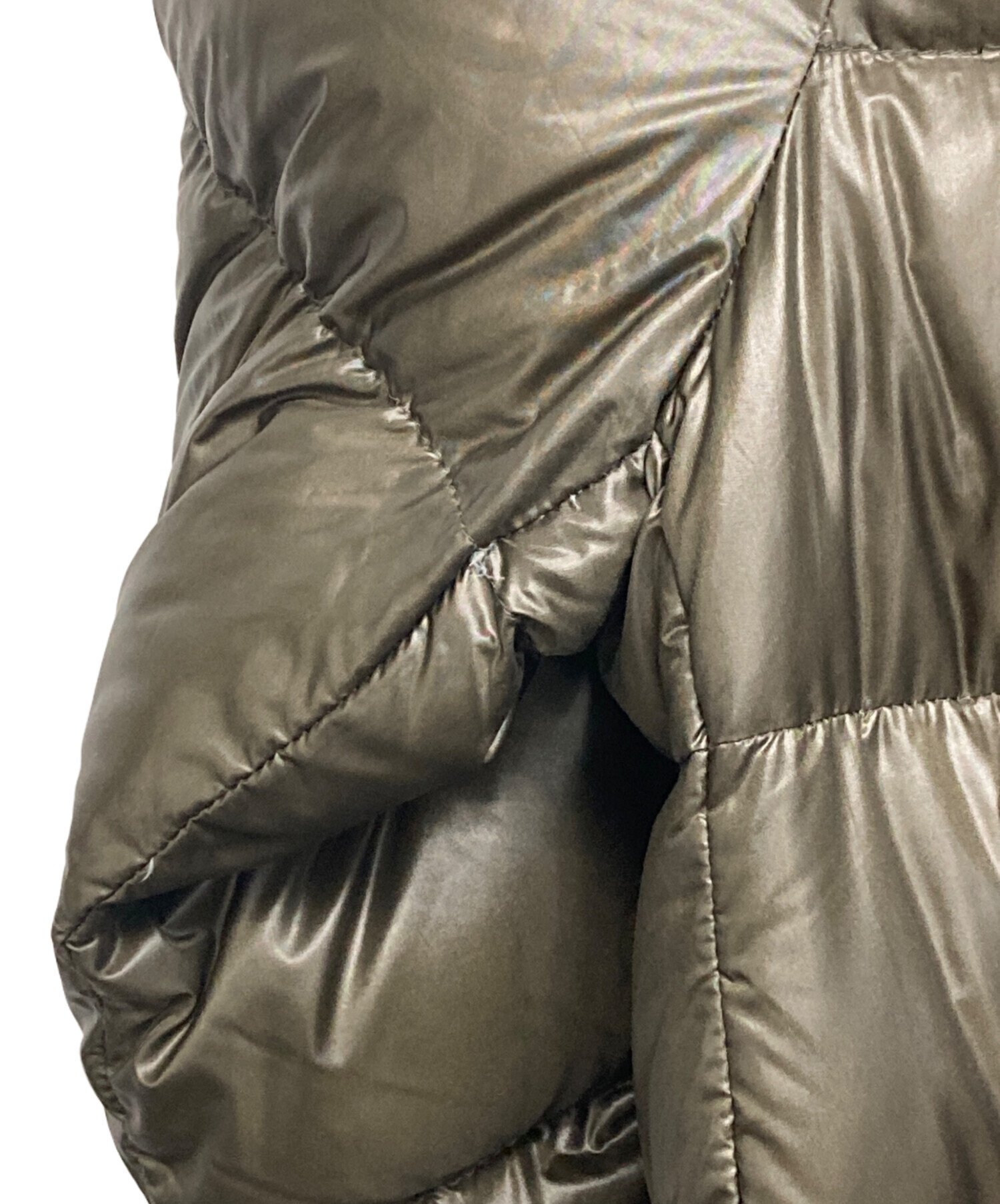 お値下げMONCLER SUYENサイズ1 MONCLER】Suyenロングダウンジャケット ロゴ フード ナイロン (MONCLER