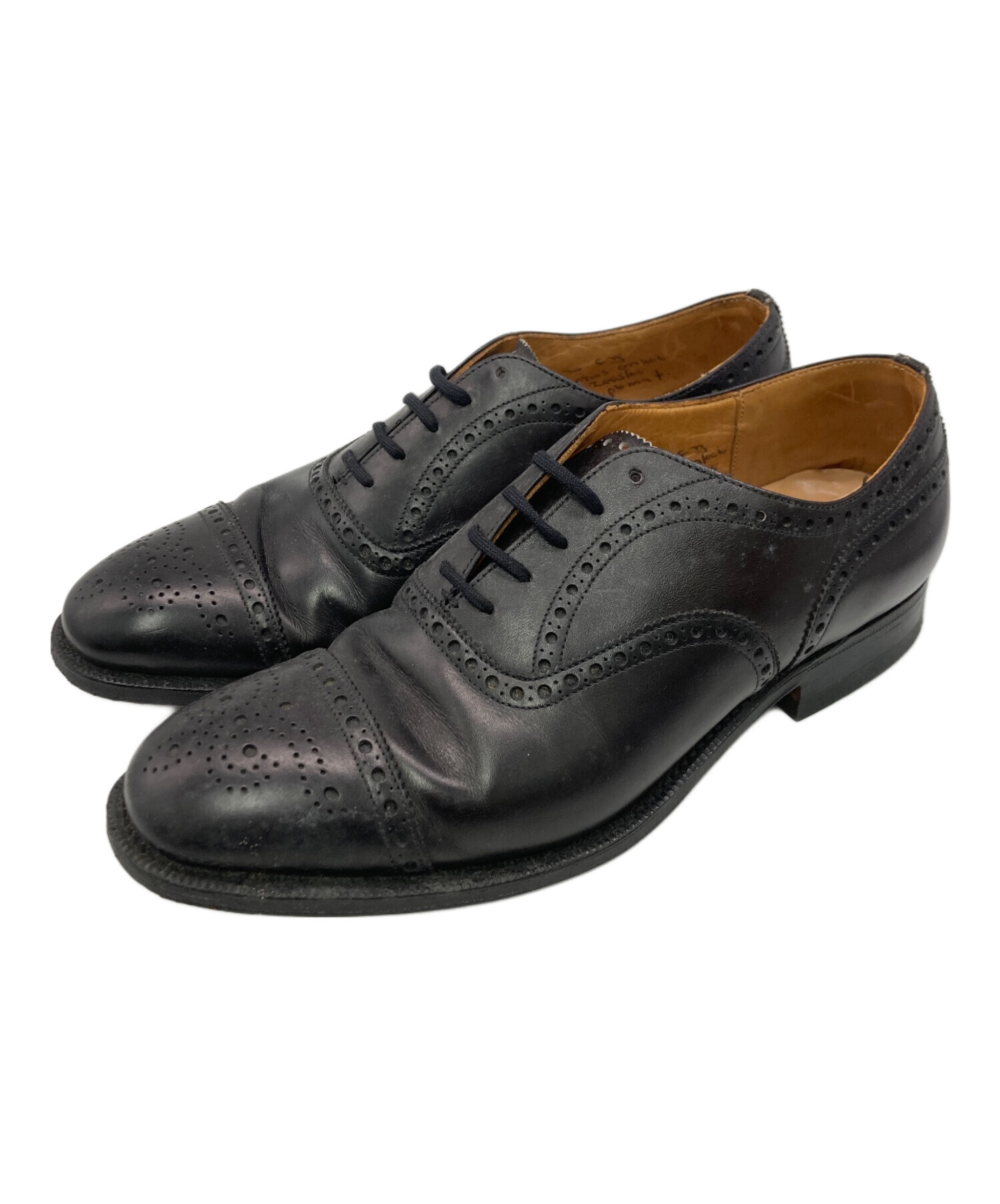 【美品】church‘s 旧チャーチ復刻版 ブラック ウィングチップ 中古・古着通販】CHURCH'S (チャーチ) ウィングチップシューズ