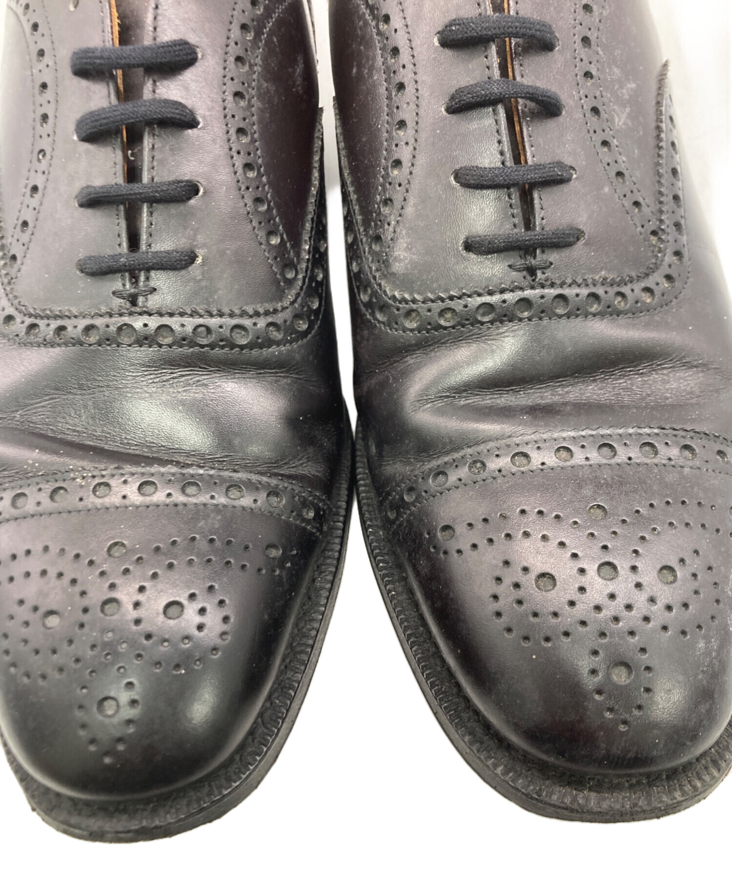 60s~70s 旧旧Church’s ウィングチップシューズ 8 UK製 旧旧チャーチ 2都市 Church's 外羽根 ウィングチップ シューズ 茶系