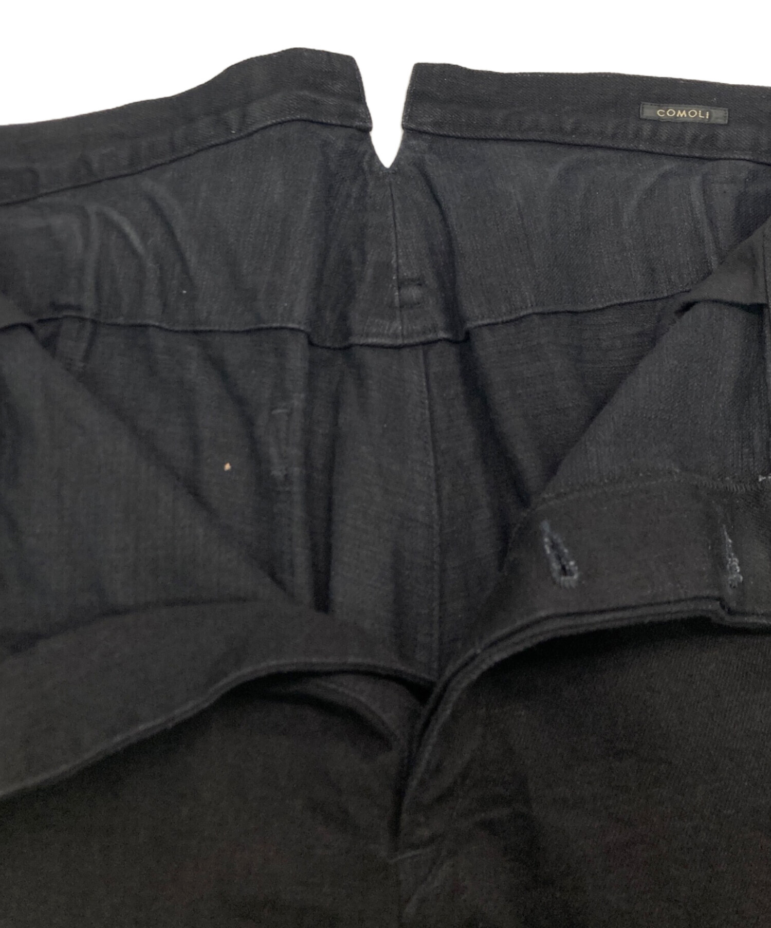 中古・古着通販】COMOLI (コモリ) ブラックデニムオーバーパンツ