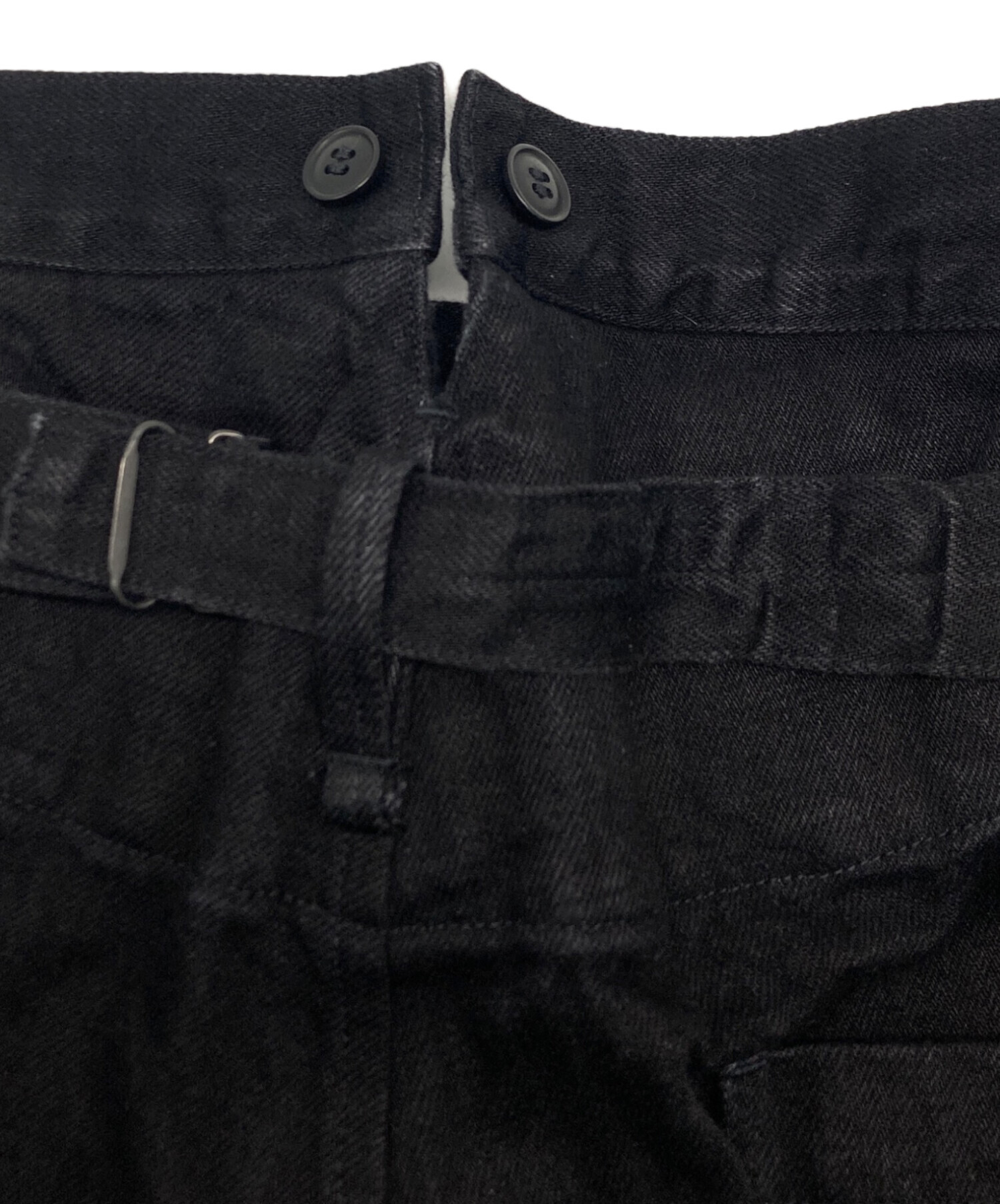 中古・古着通販】COMOLI (コモリ) ブラックデニムオーバーパンツ