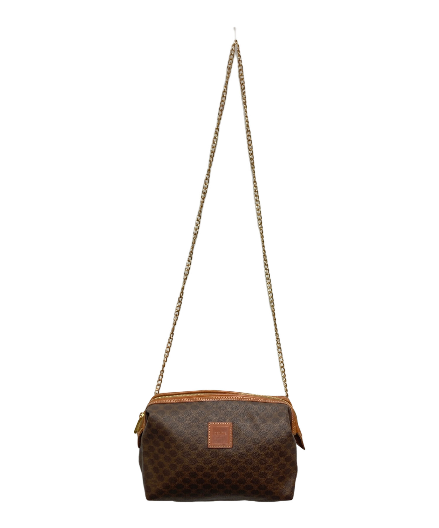 中古・古着通販】CELINE (セリーヌ) マカダム バニティ ブラウン