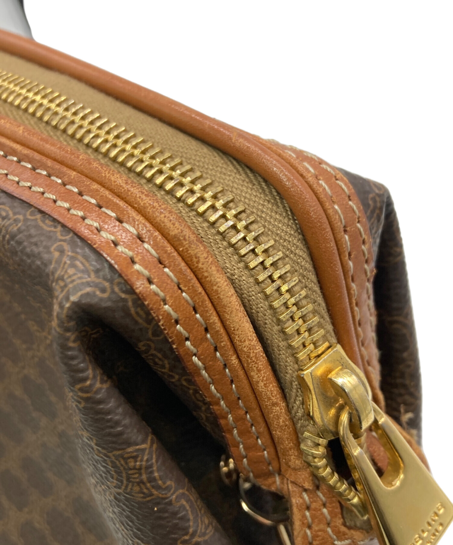 中古・古着通販】CELINE (セリーヌ) マカダム バニティ ブラウン