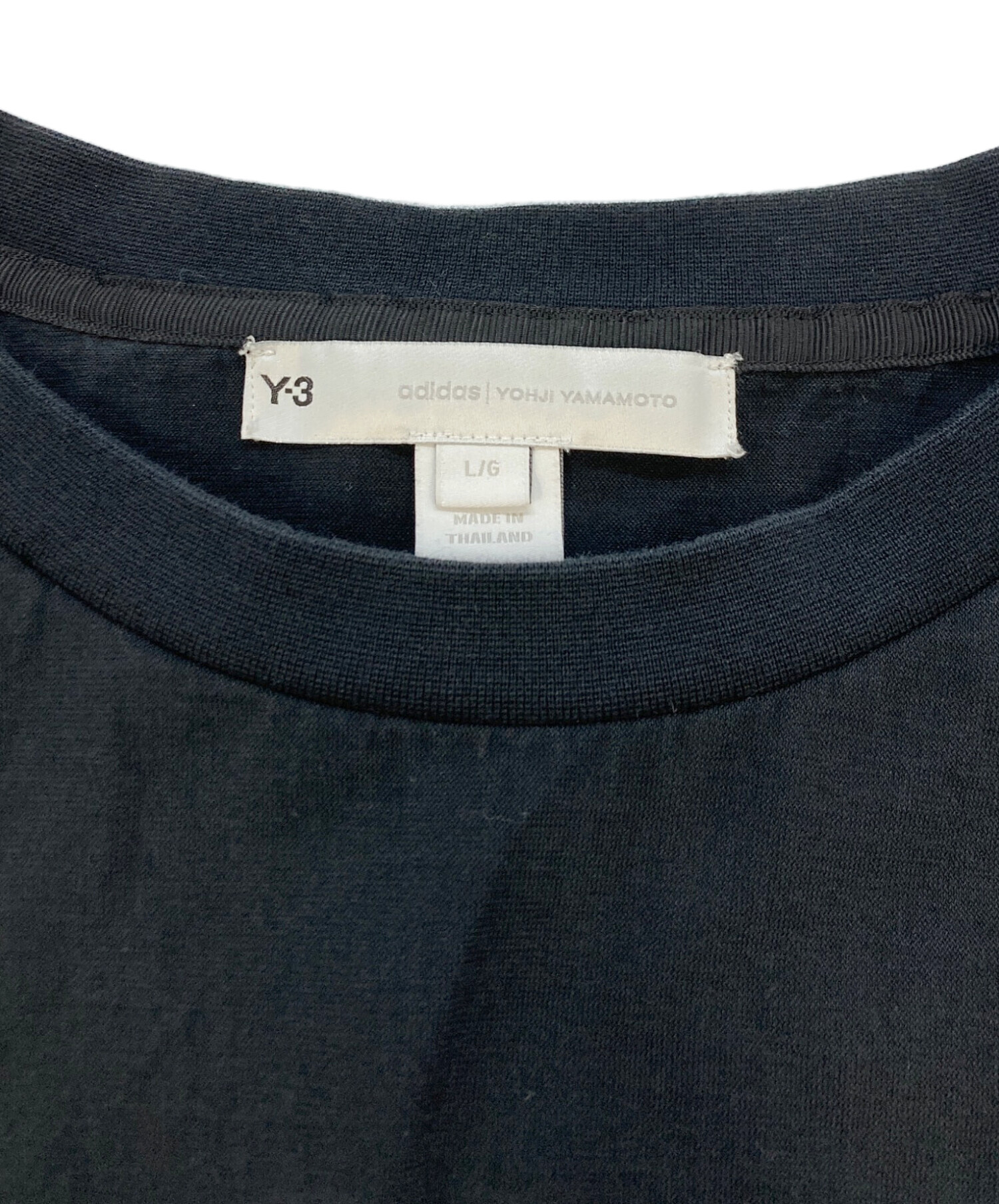 中古・古着通販】Y-3 (ワイスリー) ロゴTシャツ ブラック サイズ:SIZE