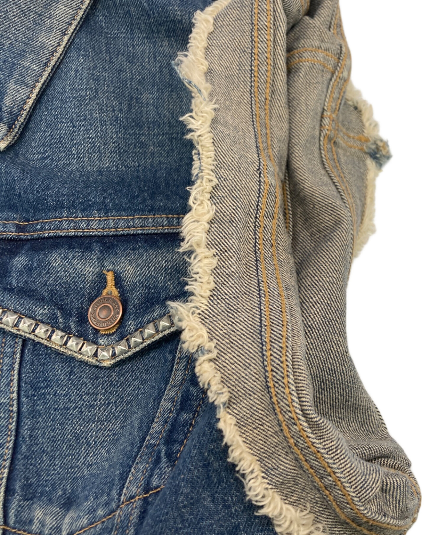 中古・古着通販】CELINE (セリーヌ) スタッズ デニムベスト インディゴ