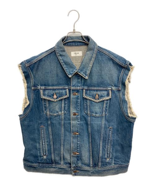 中古・古着通販】CELINE (セリーヌ) スタッズ デニムベスト インディゴ