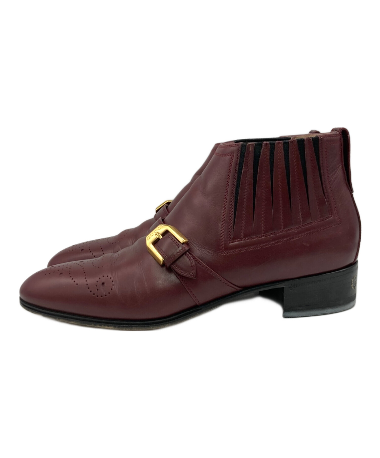 中古・古着通販】GUCCI (グッチ) メダリオン レザー ベルト ショート