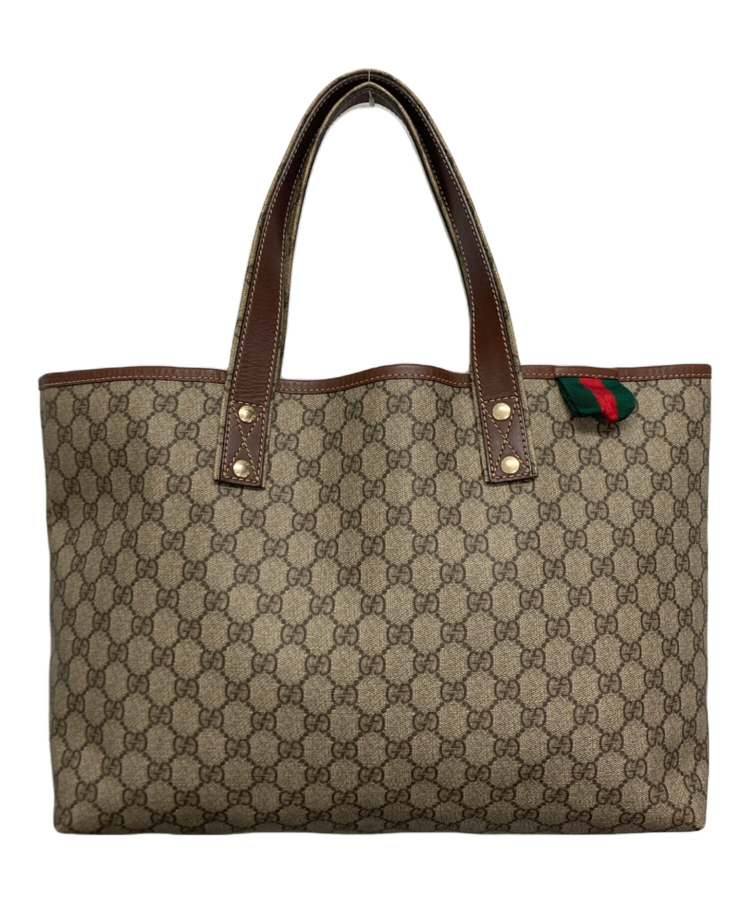 ゆう 極美品 GUCCI グッチ レザー×PVC クレスト トートバッグ 中古・古着通販】GUCCI (グッチ) PVCレザートートバッグ｜ブランド