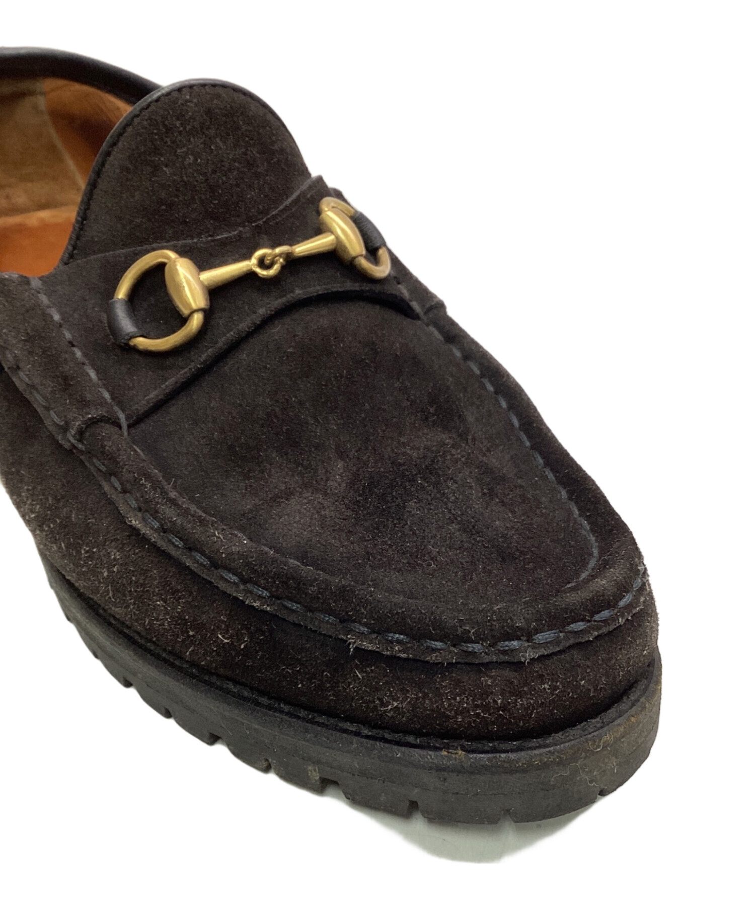 中古・古着通販】GUCCI (グッチ) ホースビット スエードローファー