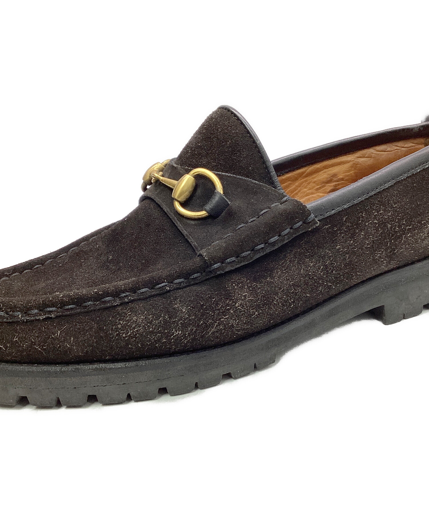 中古・古着通販】GUCCI (グッチ) ホースビット スエードローファー
