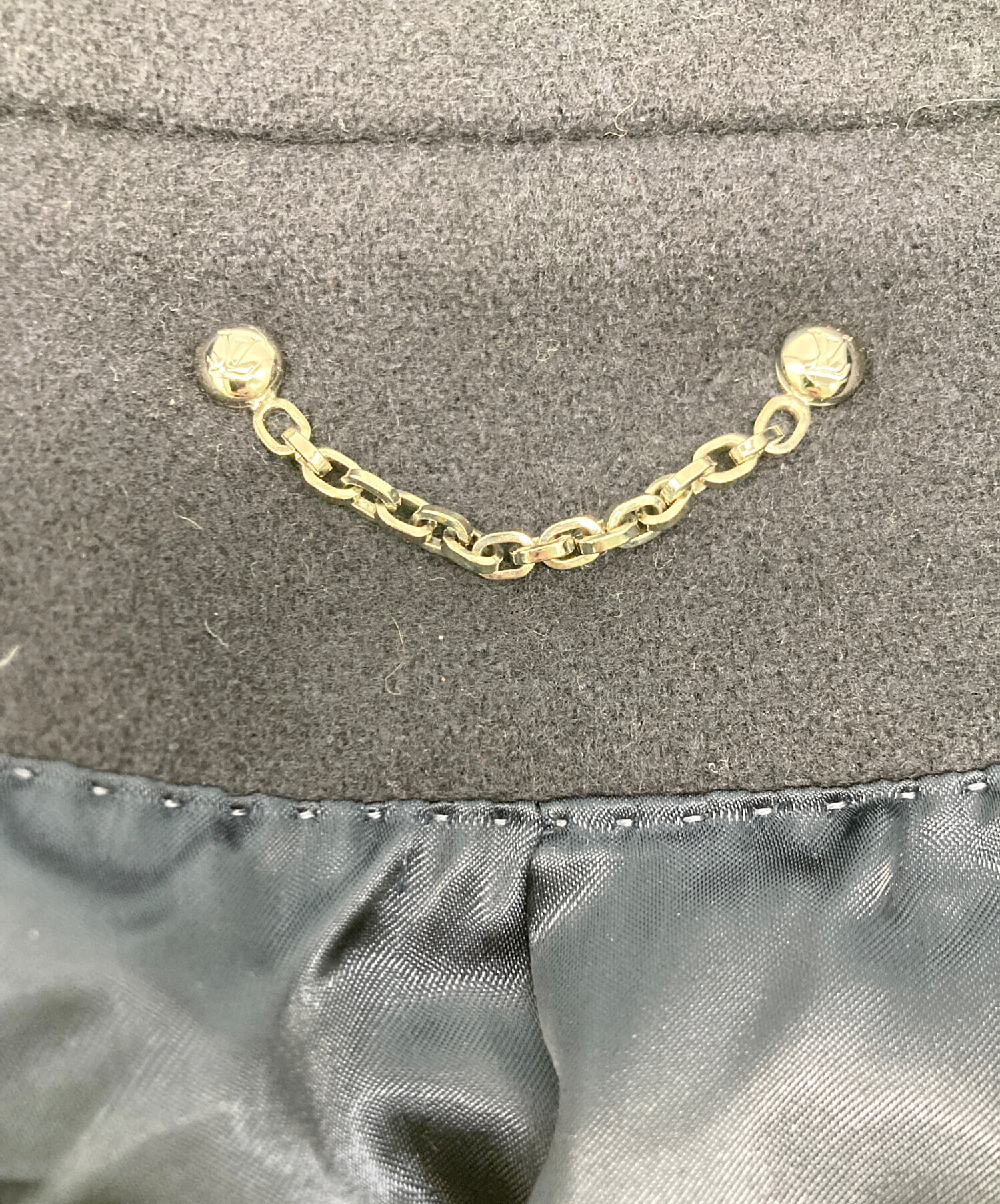 【ゆう】LOUIS VUITTON ルイヴィトン レザーPコート 中古・古着通販】LOUIS VUITTON (ルイ ヴィトン) 金釦ナポレオンP