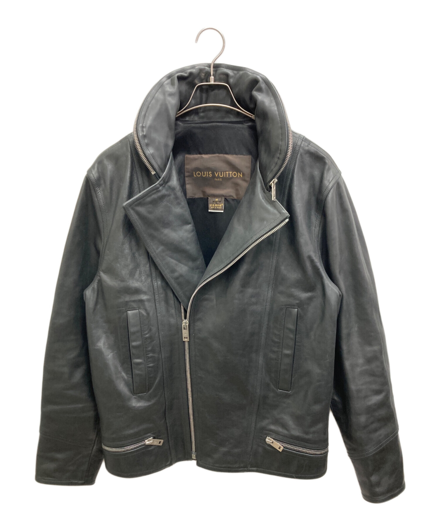 ルイヴィトン カーフレザーライダースジャケット 50 美品 国内正規品 中古・古着通販】LOUIS VUITTON (ルイ ヴィトン) カーフスキンレザー