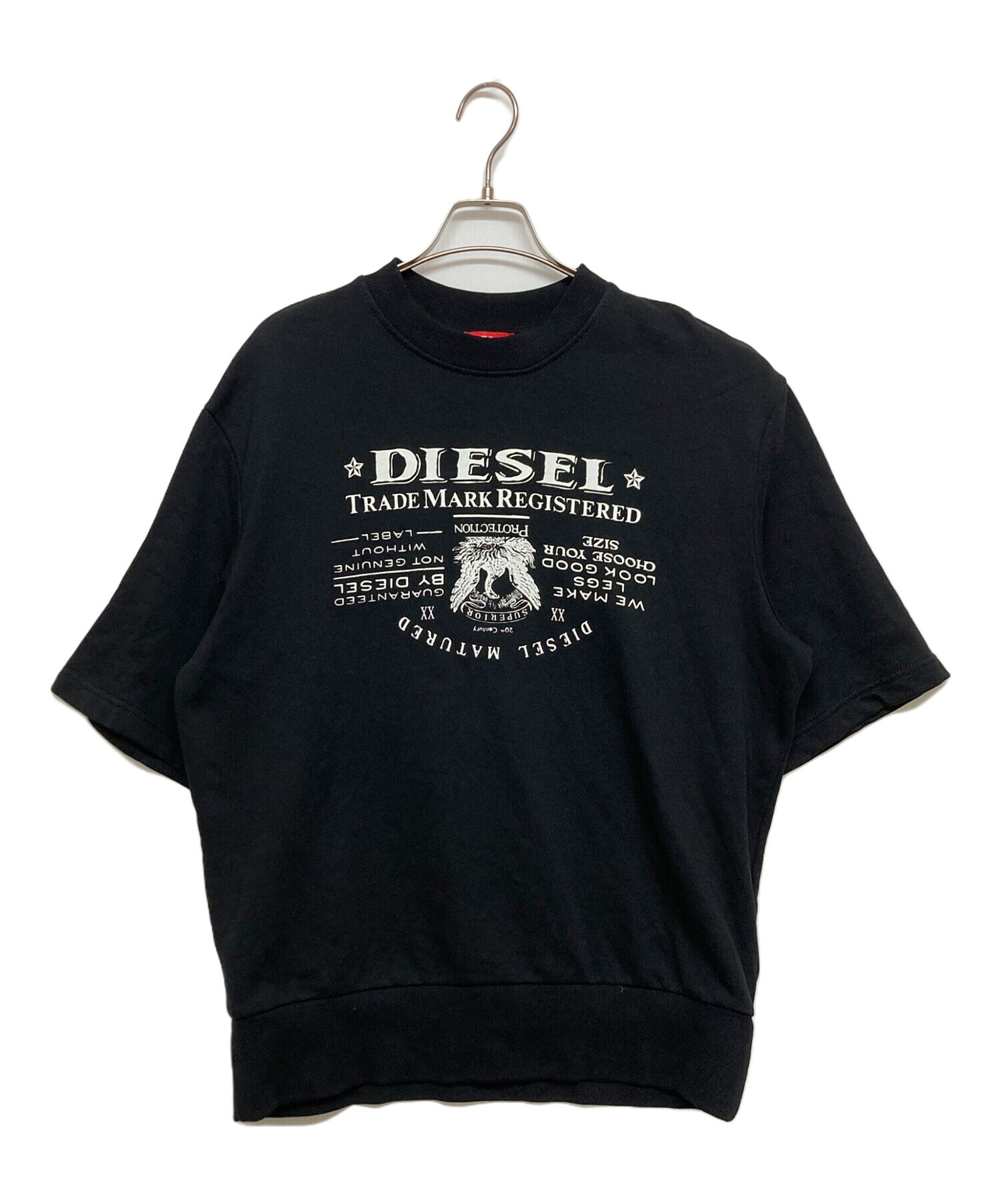 中古・古着通販】DIESEL (ディーゼル) S/Sスウェット ブラック サイズ 