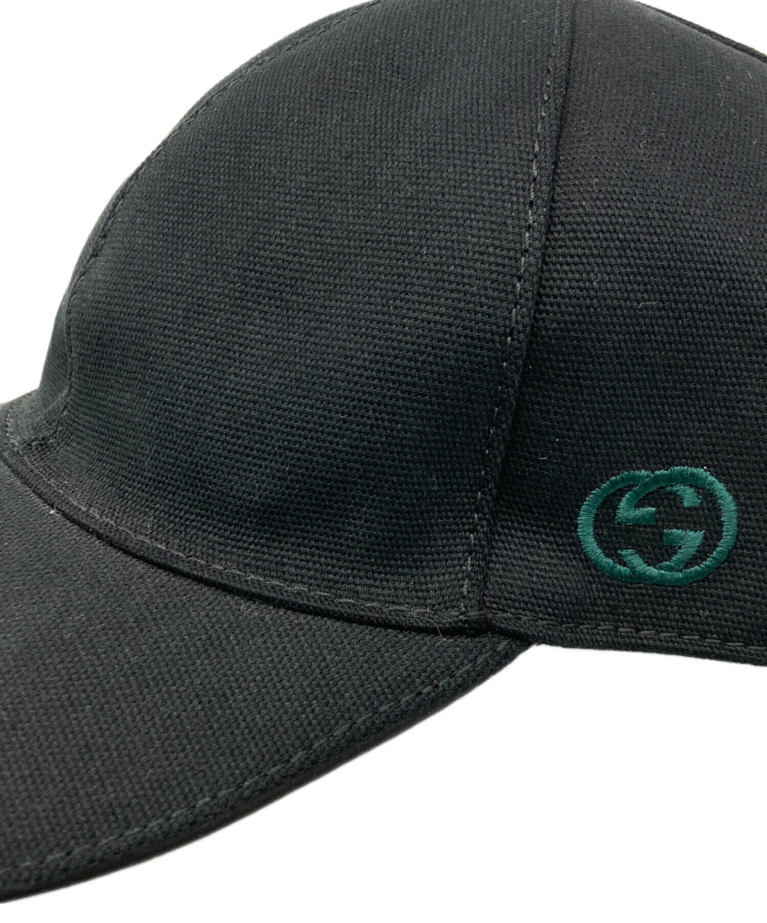 GUCCI グッチ モノグラムキャップ ブラック 中古・古着通販】GUCCI (グッチ) キャップ ブラック｜ブランド・古着